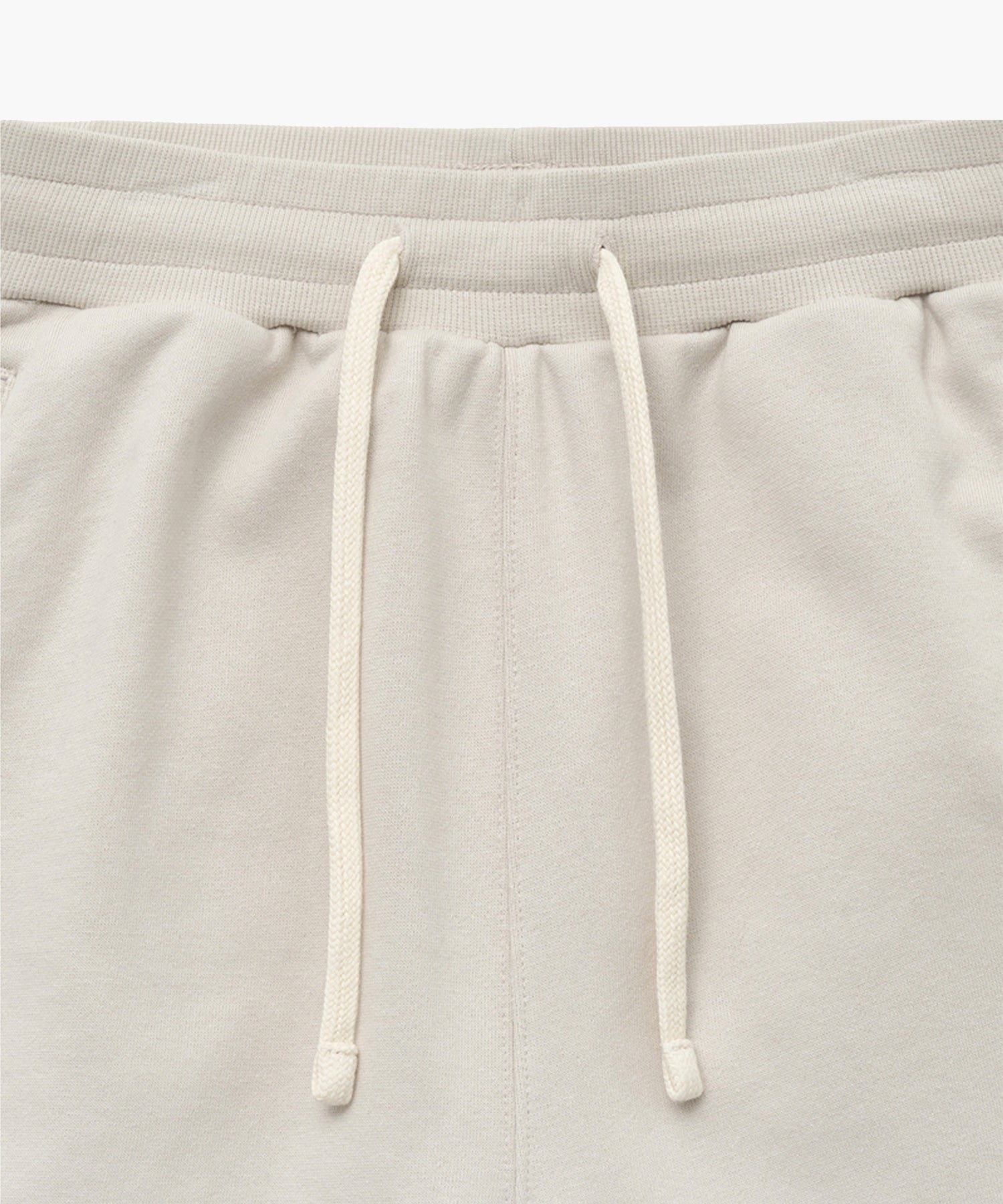 Marithe & Francois Girbaud - Leather Patch Sweat Half Pants (Beige) product image 3 | TRAB K-Fashion Australia