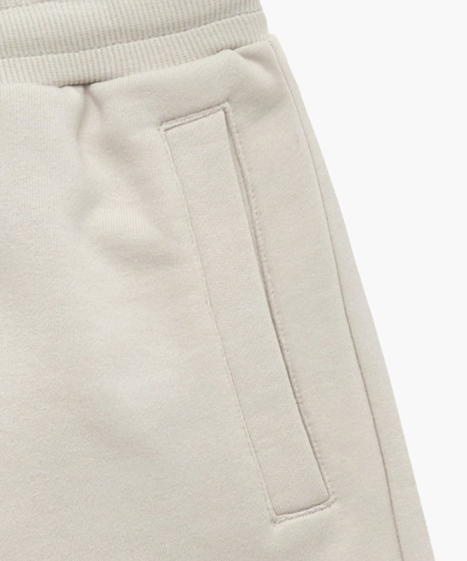Marithe & Francois Girbaud - Leather Patch Sweat Half Pants (Beige) product image 5 | TRAB K-Fashion Australia