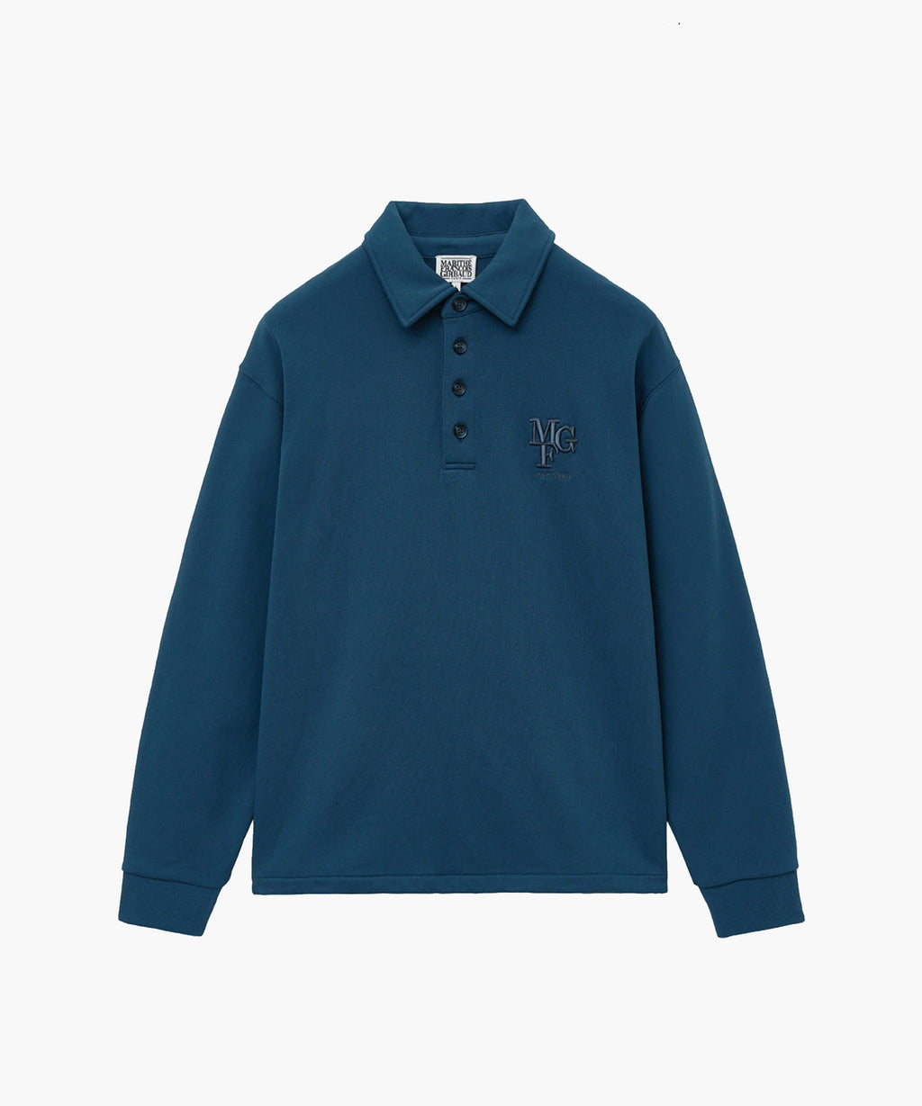 Marithe & Francois Girbaud - Button Closer Jersey Anorak Sweatshirt (Ash Blue) product image 1 | TRAB K-Fashion Australia