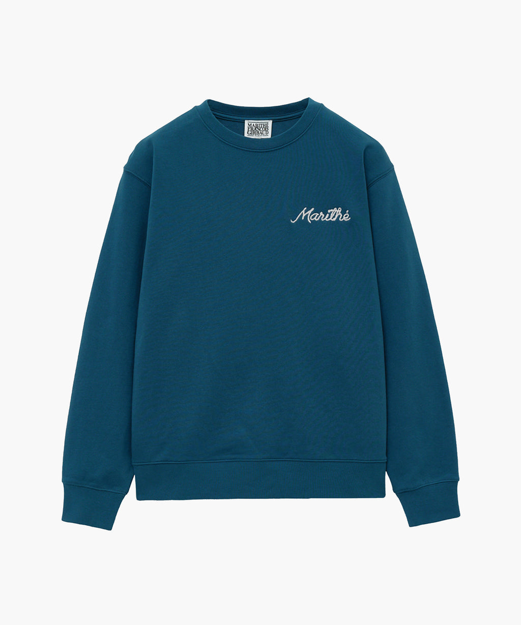 Marithe & Francois Girbaud - Rope Logo Sweatshirt (Ash Blue) product image 1 | TRAB K-Fashion Australia