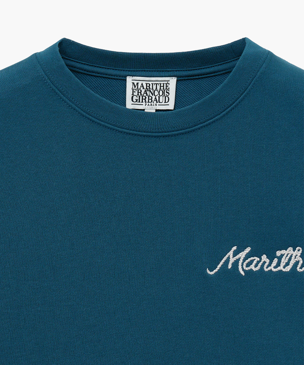 Marithe & Francois Girbaud - Rope Logo Sweatshirt (Ash Blue) product image 3 | TRAB K-Fashion Australia
