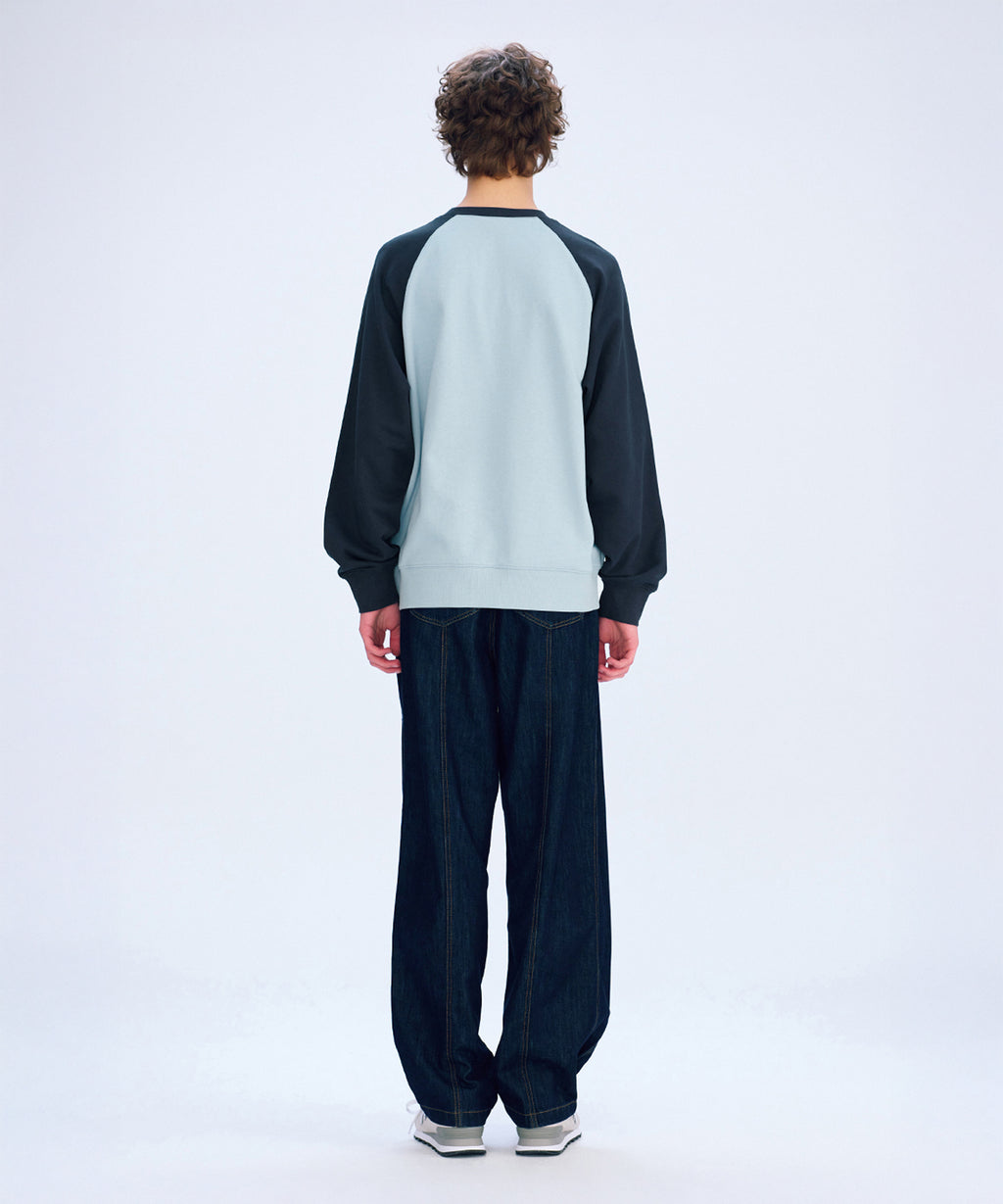 Marithe & Francois Girbaud - Graffiti Color Block Raglan Sweatshirt (Navy) product image 3 | TRAB K-Fashion Australia