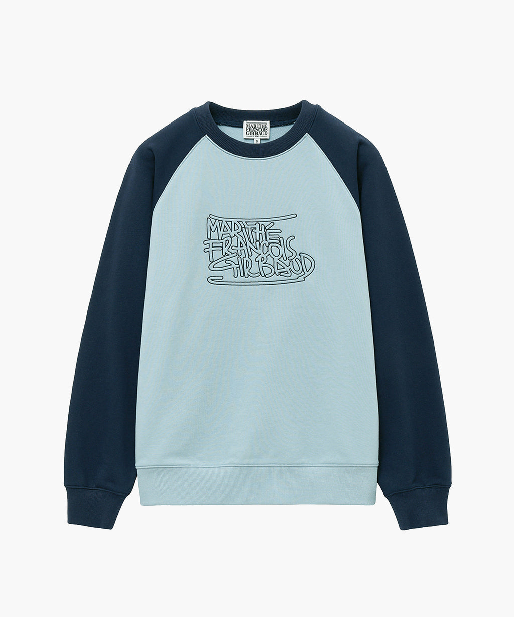 Marithe & Francois Girbaud - Graffiti Color Block Raglan Sweatshirt (Navy) product image 4 | TRAB K-Fashion Australia