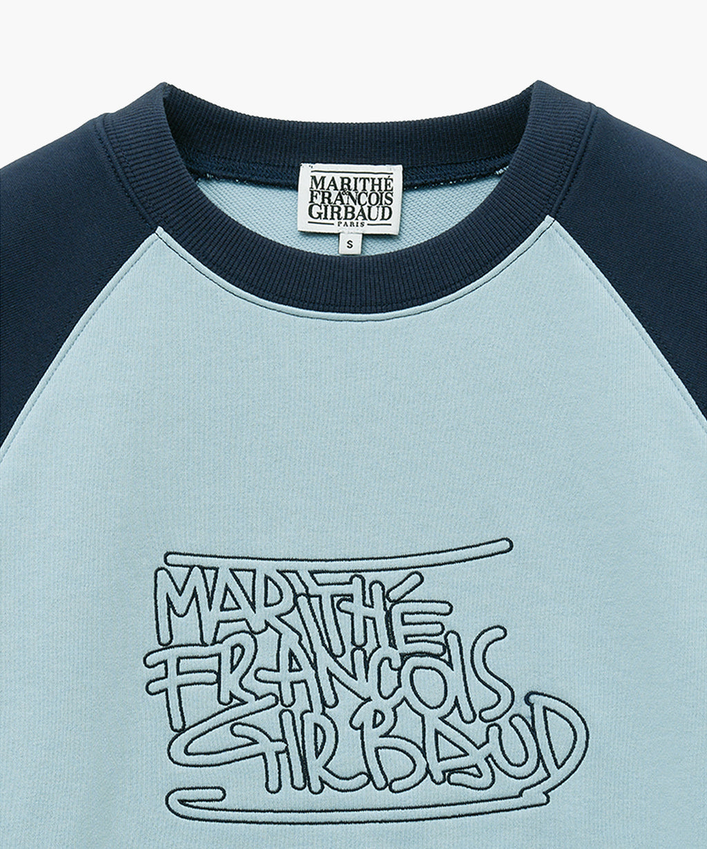 Marithe & Francois Girbaud - Graffiti Color Block Raglan Sweatshirt (Navy) product image 7 | TRAB K-Fashion Australia