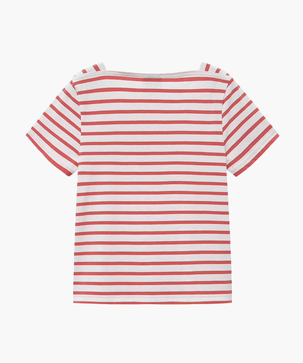 Marithe & Francois Girbaud - Square Neck Stripe Half Tee (Pink) product image 6 | TRAB K-Fashion Australia