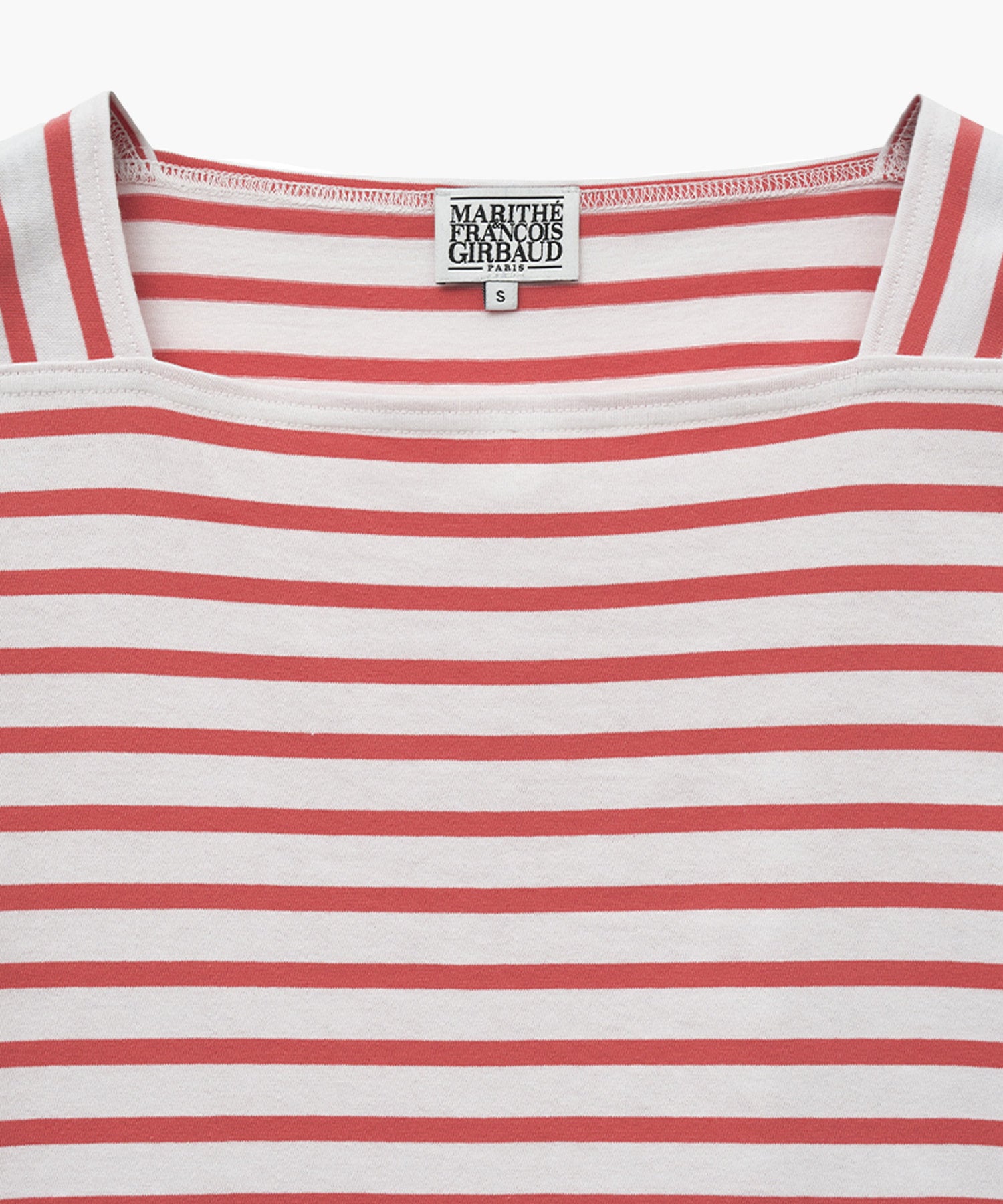 Marithe & Francois Girbaud - Square Neck Stripe Half Tee (Pink) product image 7 | TRAB K-Fashion Australia