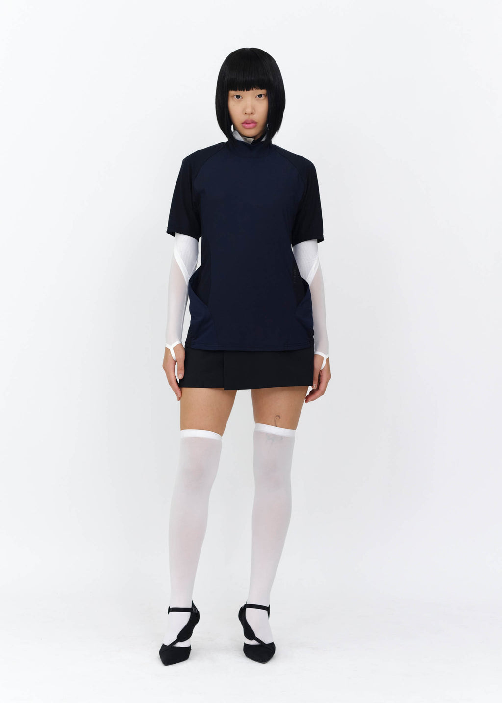 Hyein Seo - Pocket T-Shirt (Navy) product image 6 | TRAB K-Fashion Australia