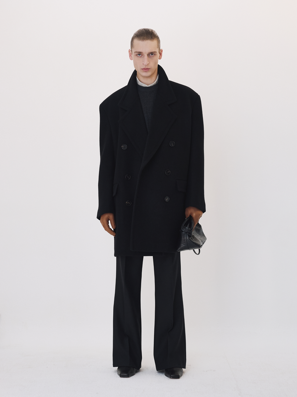 Recto - Double Breasted Half Coat (Black) product image 1 | TRAB K-Fashion Australia