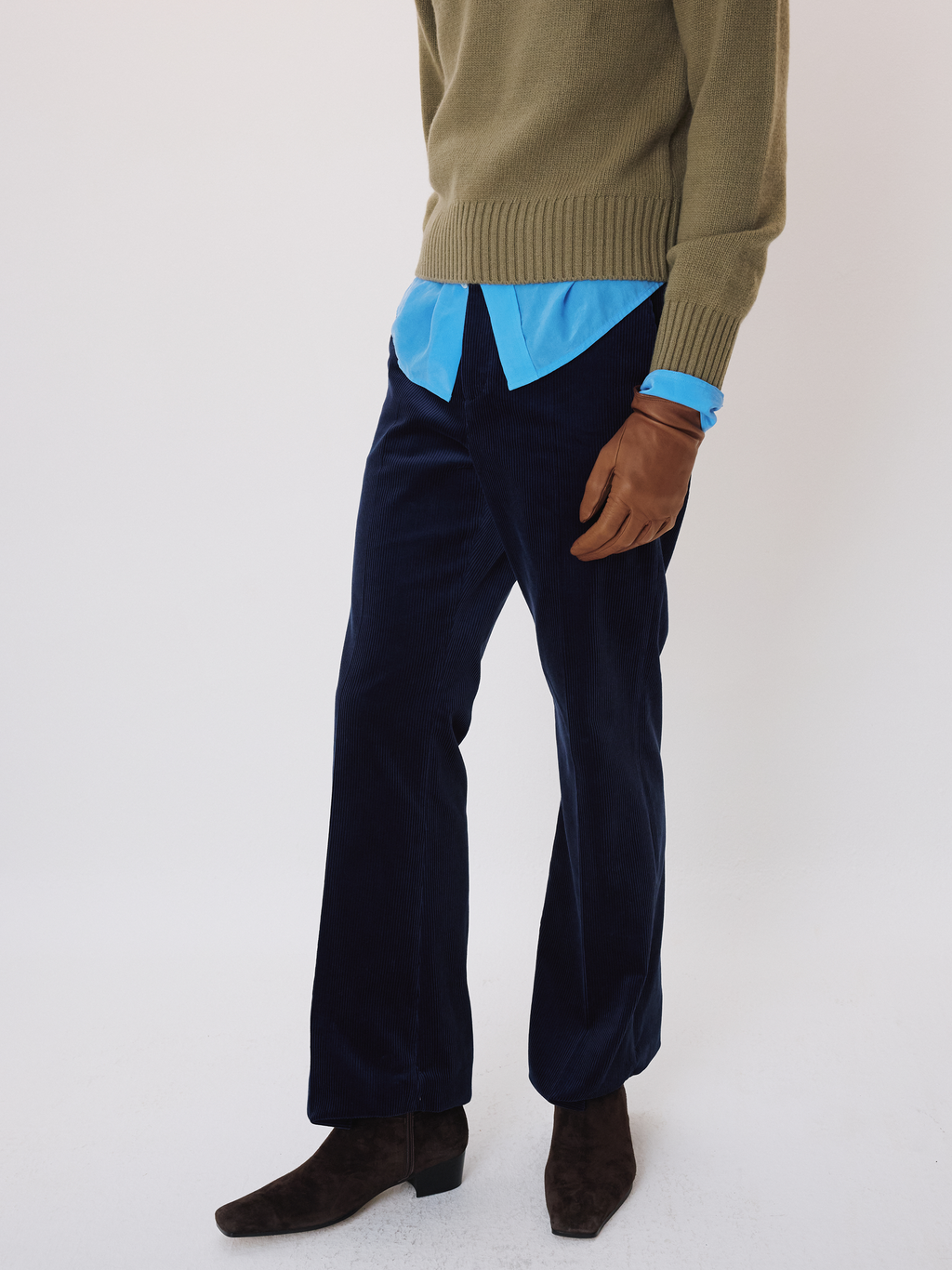 Recto - Corduroy Flare Pants (Indigo Blue) product image 1 | TRAB K-Fashion Australia