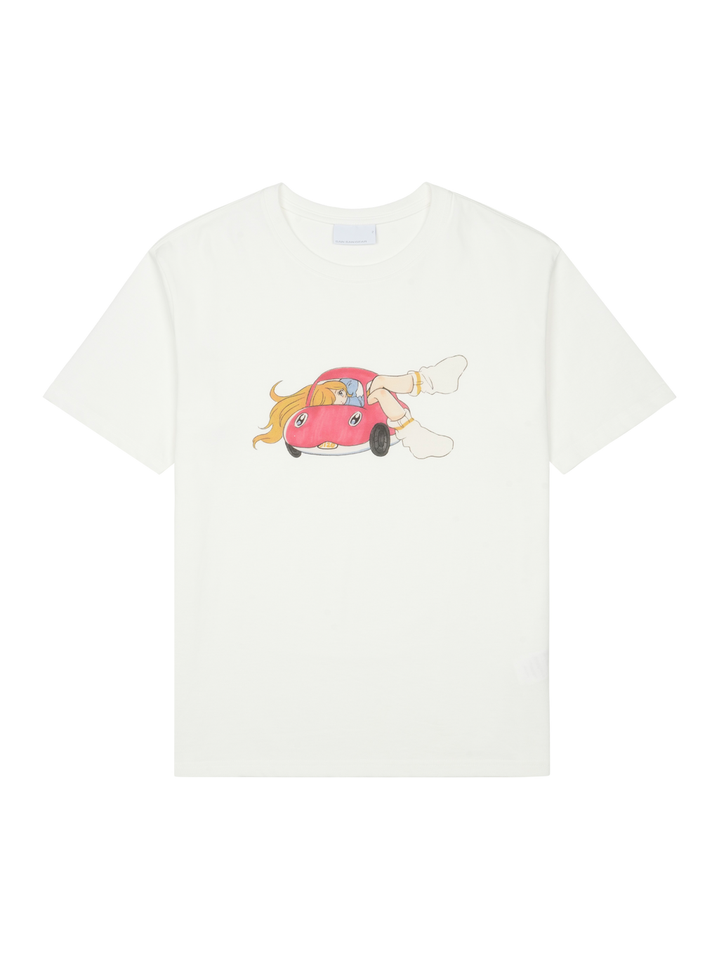 San San Gear - San San X Yuminha Kuruma T-Shirt (White) product image 1 | TRAB K-Fashion Australia