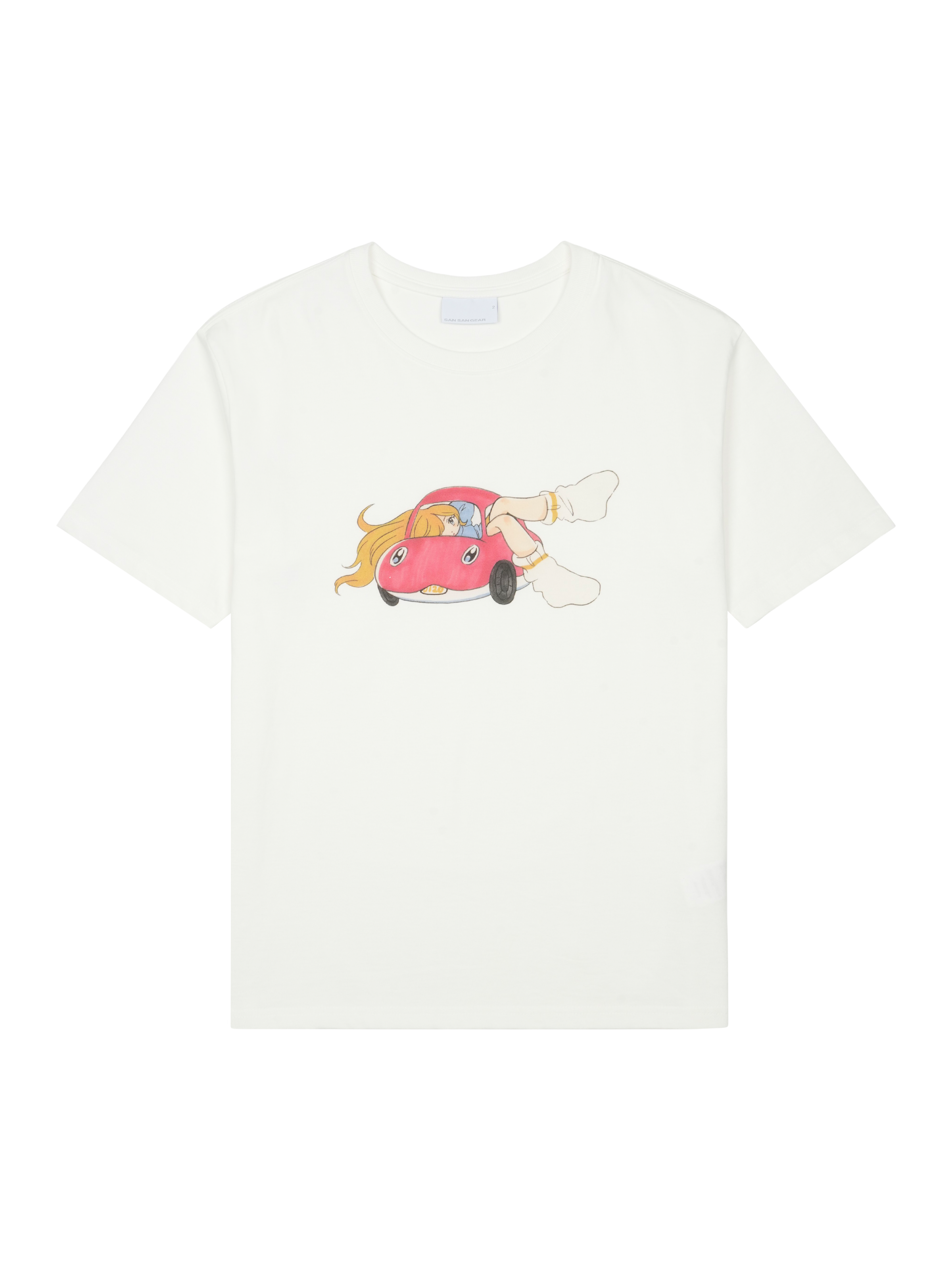 San San Gear - San San X Yuminha Kuruma T-Shirt (White) product image 1 | TRAB K-Fashion Australia