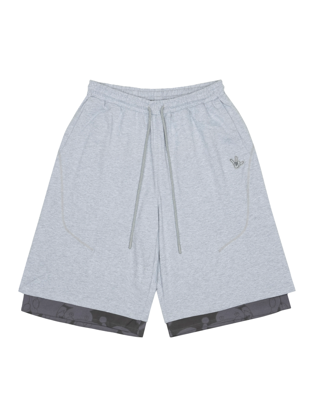 San San Gear - San San X Yuminha Sweatshorts (Melange Grey) product image 1 | TRAB K-Fashion Australia