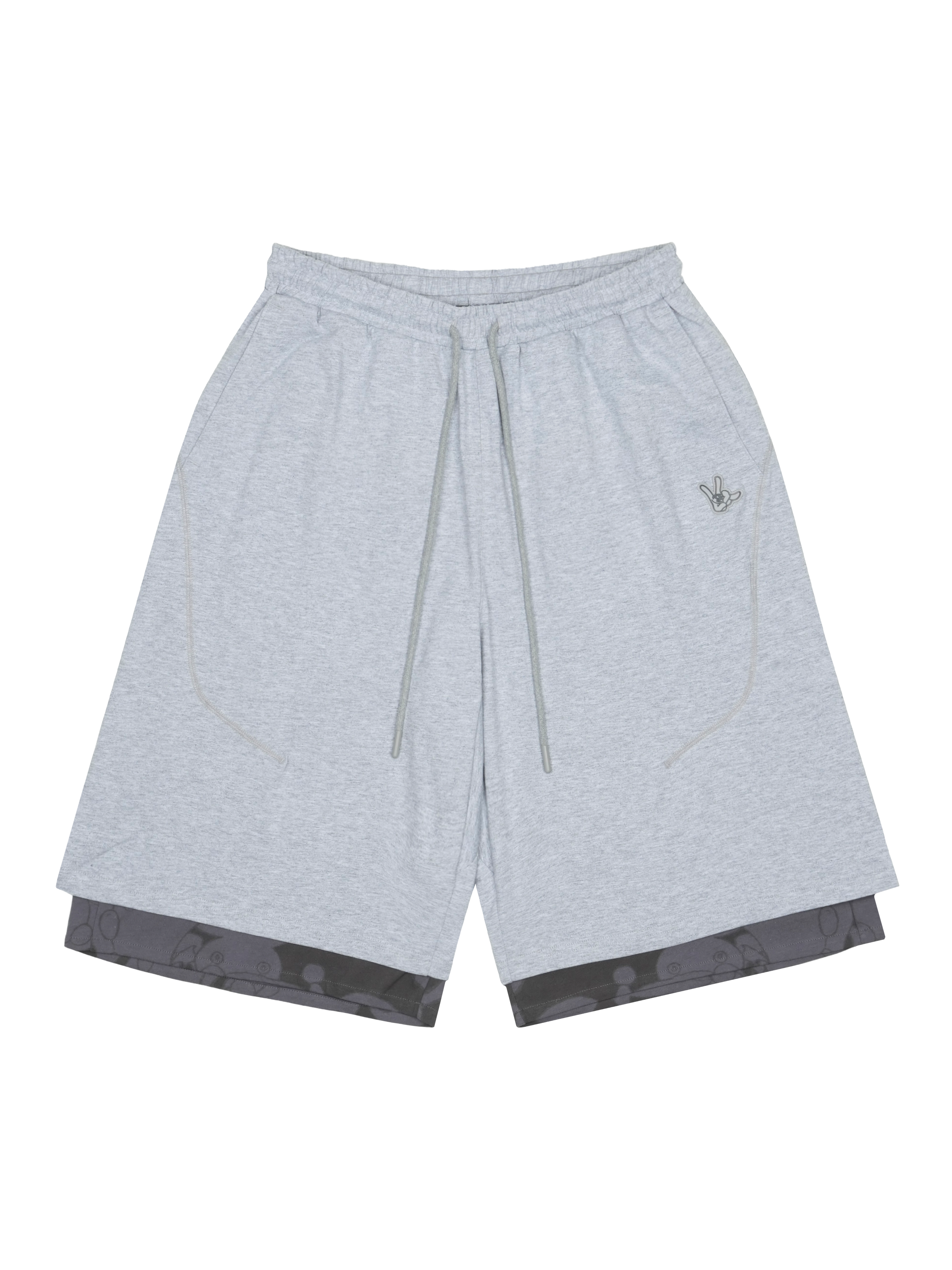San San Gear - San San X Yuminha Sweatshorts (Melange Grey) product image 1 | TRAB K-Fashion Australia
