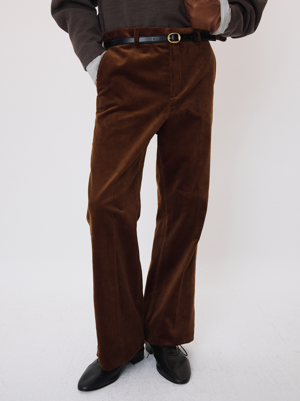 Recto - Corduroy Flare Pants (Tobacco) product image 1 | TRAB K-Fashion Australia