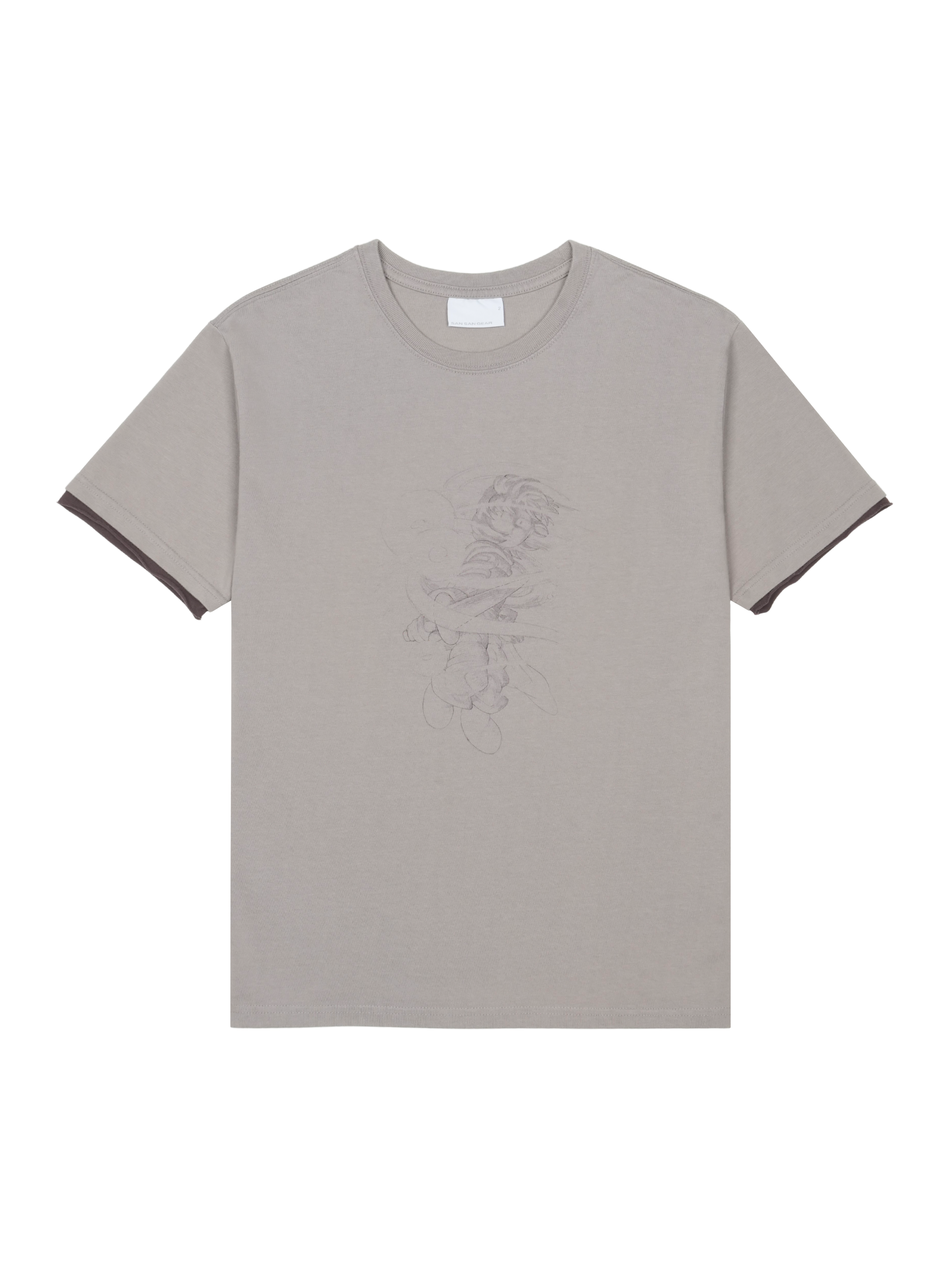 San San Gear - San San X Yuminha Storm T-Shirt (Grey) product image 1 | TRAB K-Fashion Australia