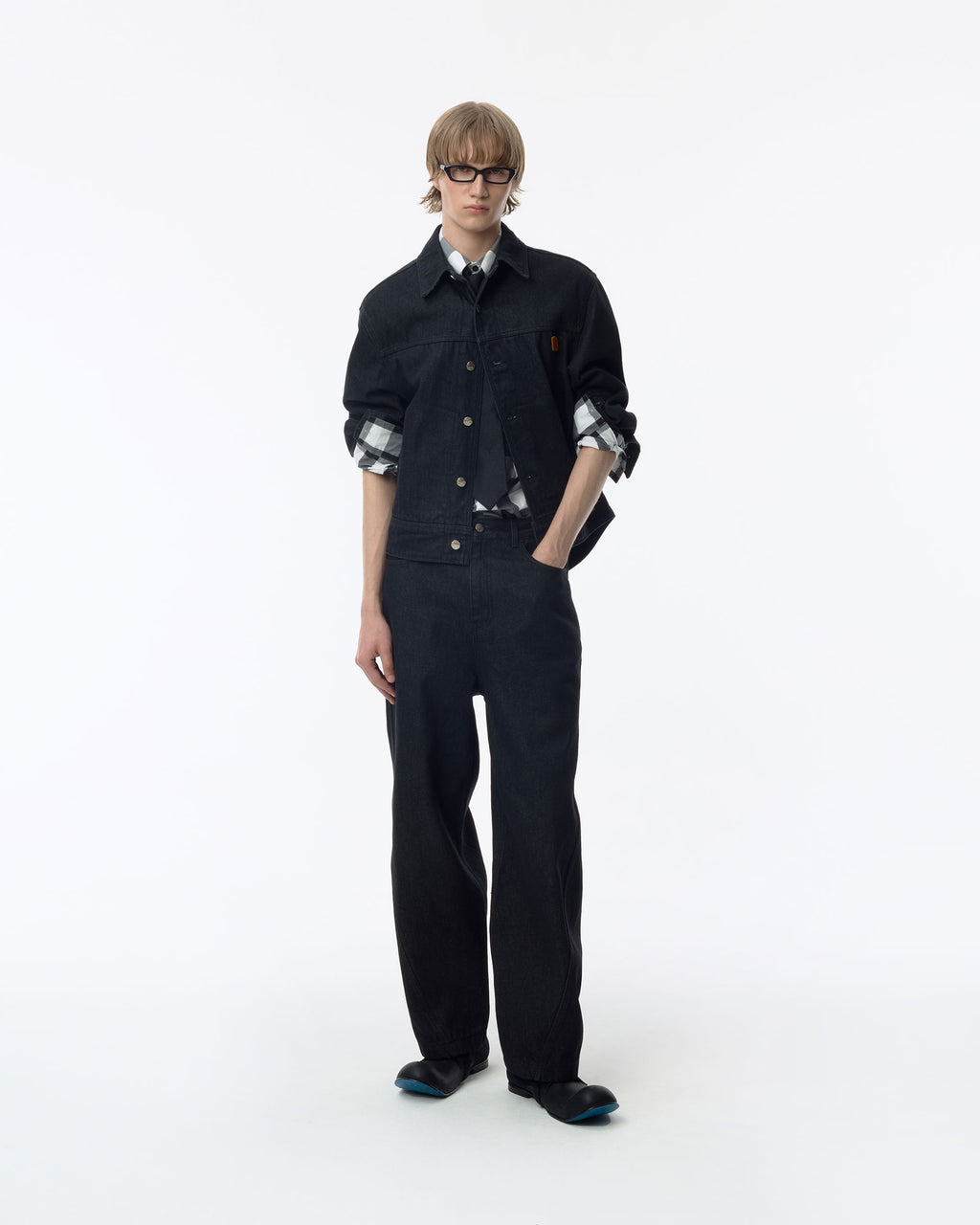 Ader Error - Sig; SV Tag Trucker jacket 01 (Noir) product image 11 | TRAB K-Fashion Australia