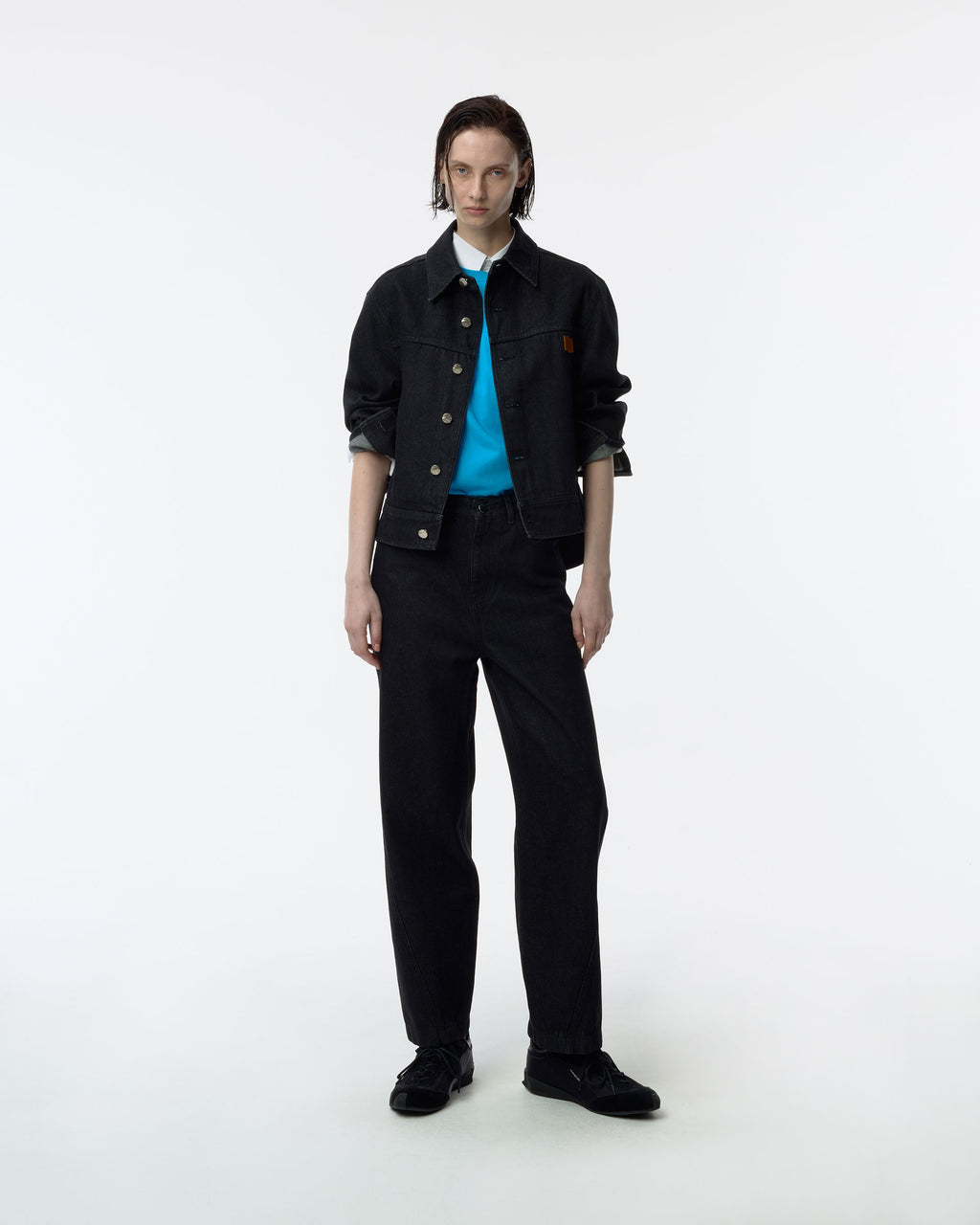 Ader Error - Sig; SV Tag Trucker jacket 01 (Noir) product image 1 | TRAB K-Fashion Australia
