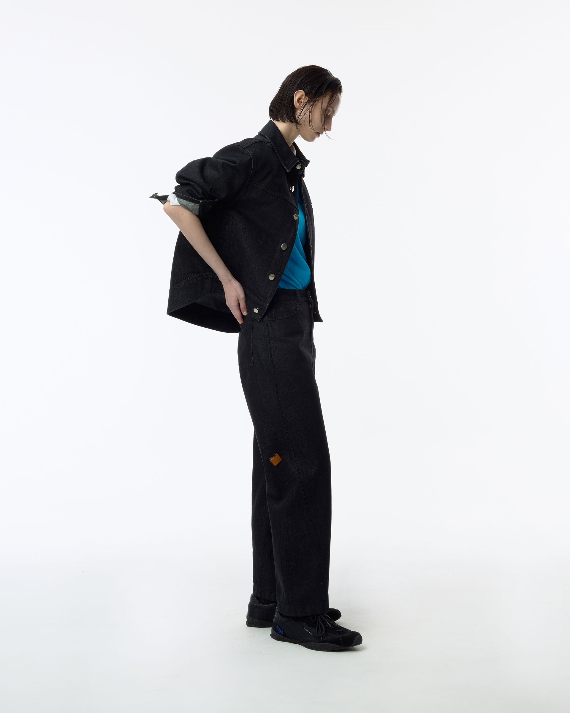 Ader Error - Sig; SV Tag Trucker jacket 01 (Noir) product image 2 | TRAB K-Fashion Australia