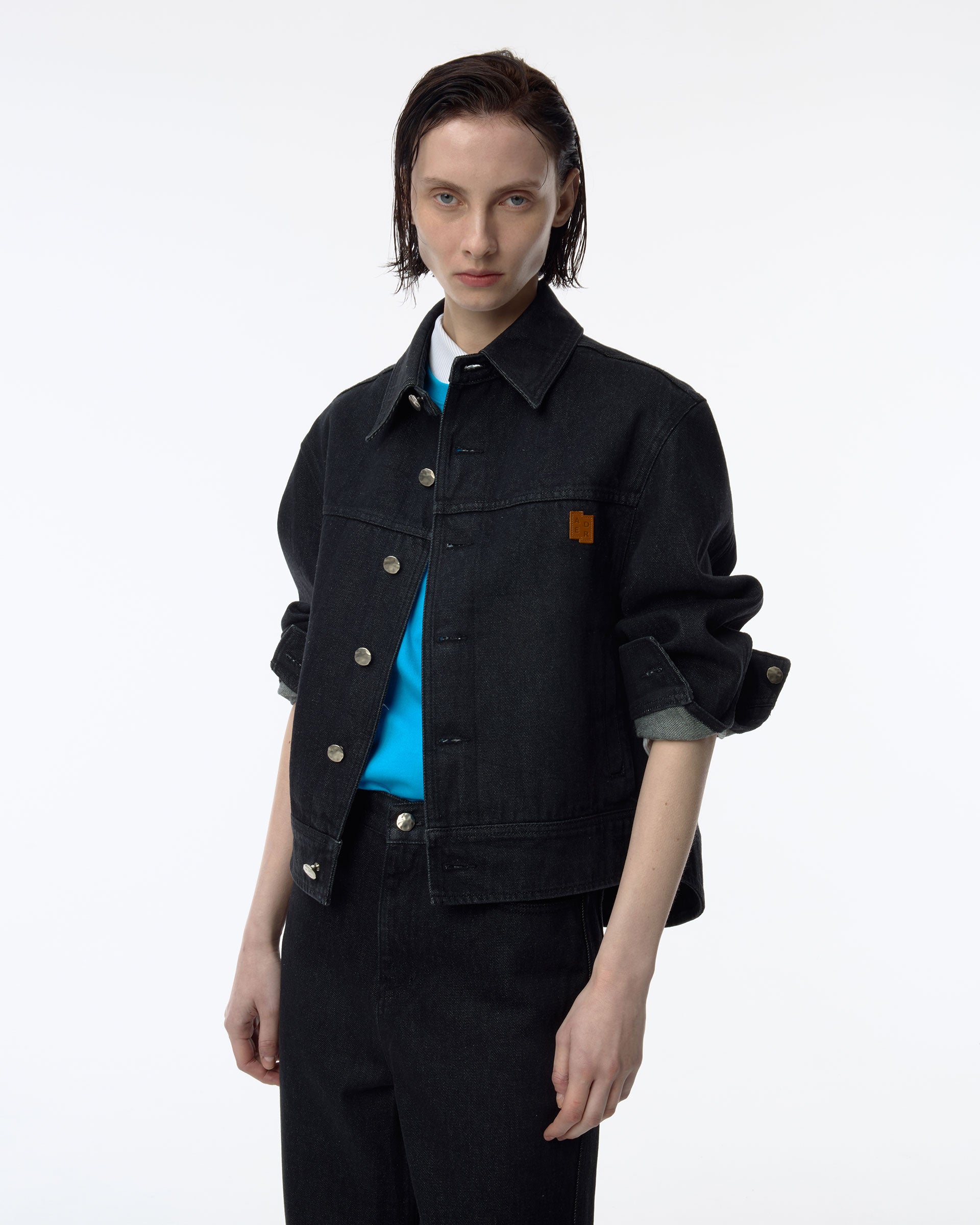 Ader Error - Sig; SV Tag Trucker jacket 01 (Noir) product image 4 | TRAB K-Fashion Australia