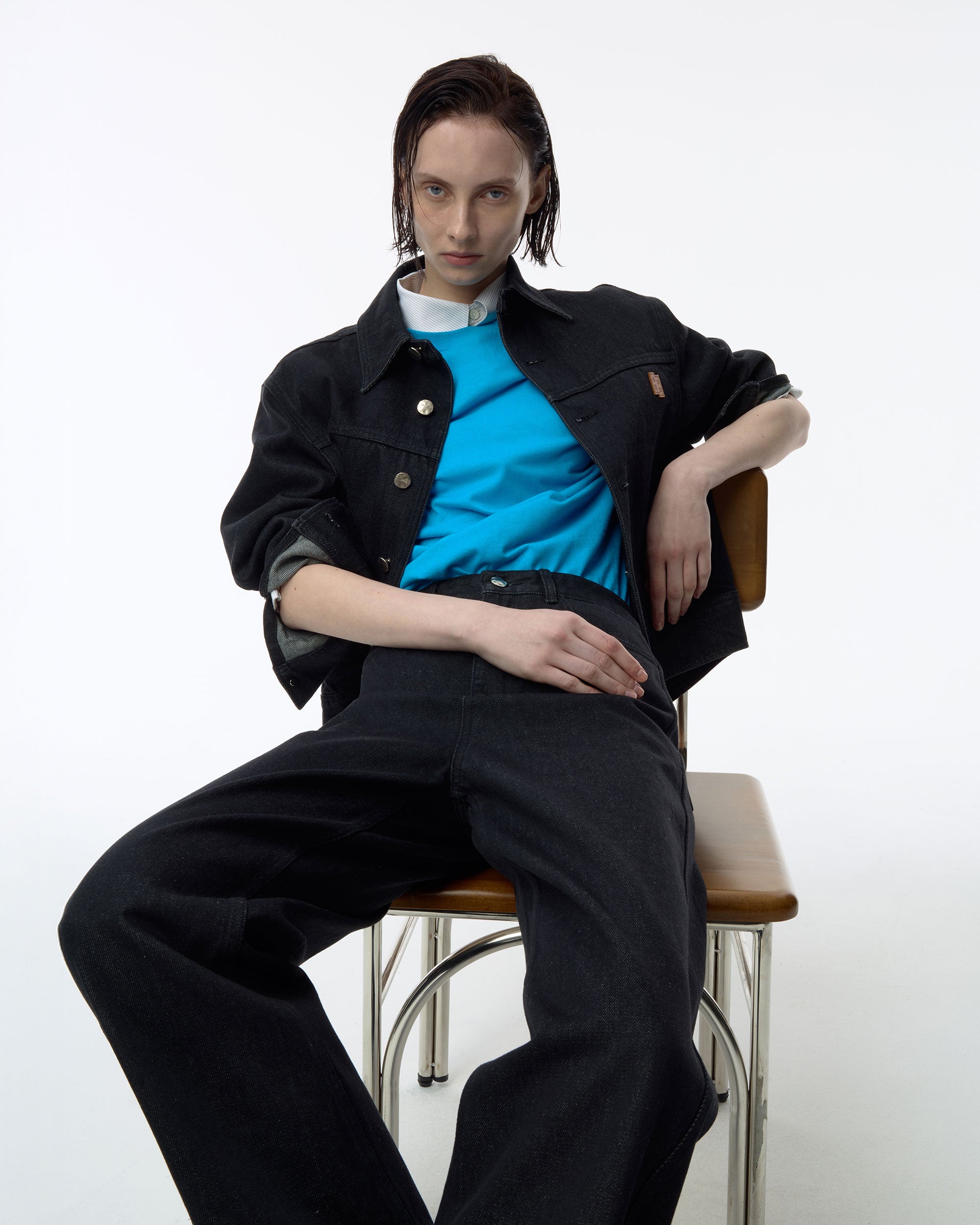 Ader Error - Sig; SV Tag Trucker jacket 01 (Noir) product image 5 | TRAB K-Fashion Australia