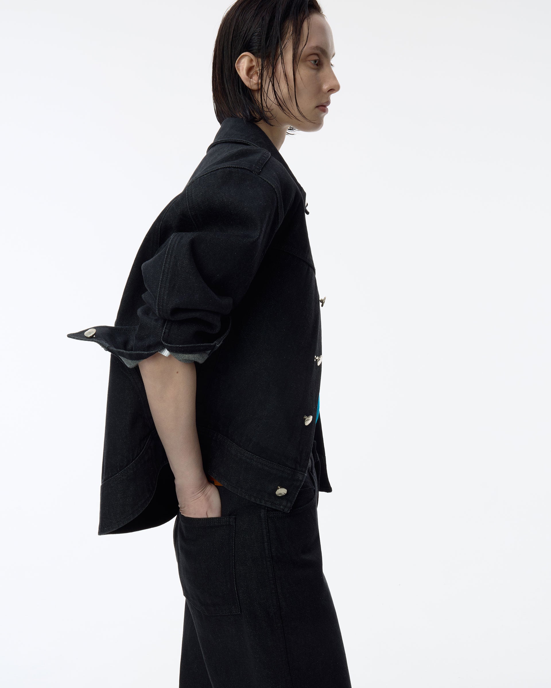Ader Error - Sig; SV Tag Trucker jacket 01 (Noir) product image 7 | TRAB K-Fashion Australia