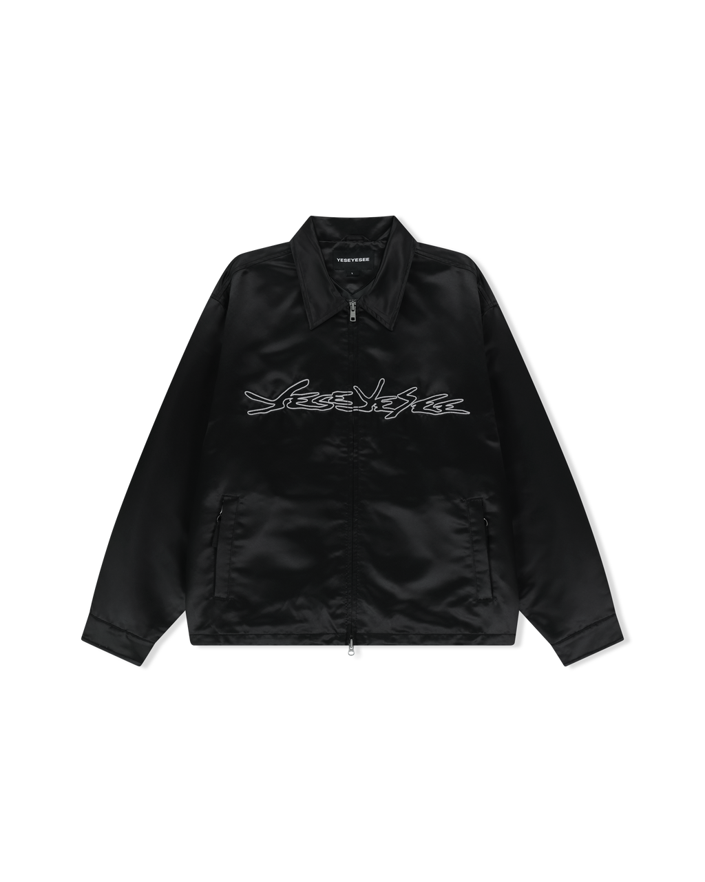 yeseyesee - Chain Stitch Logo Coach Jacket (Black) product image 1 | TRAB K-Fashion Australia