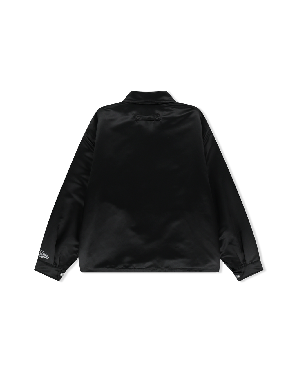 yeseyesee - Chain Stitch Logo Coach Jacket (Black) product image 2 | TRAB K-Fashion Australia