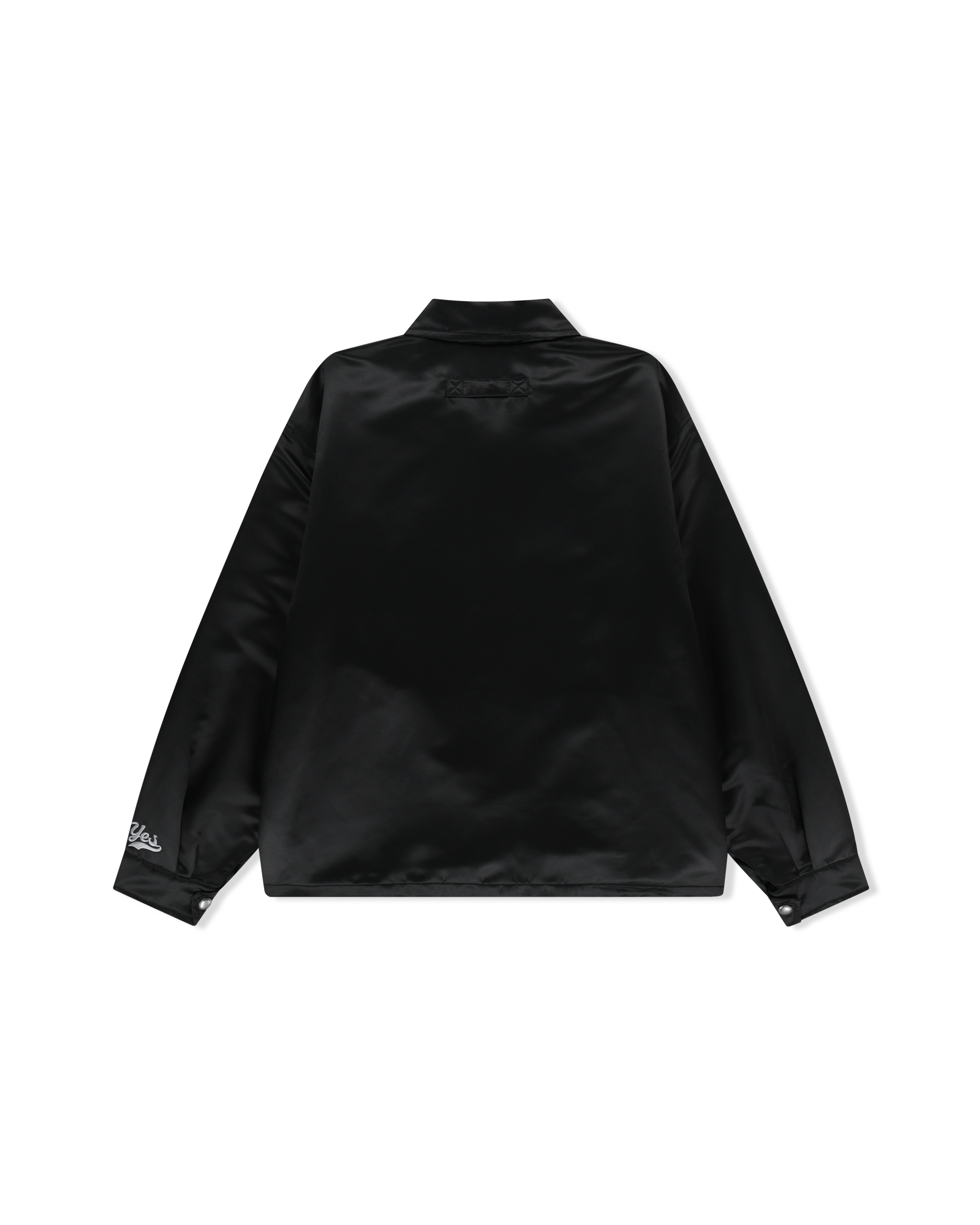yeseyesee - Chain Stitch Logo Coach Jacket (Black) product image 2 | TRAB K-Fashion Australia