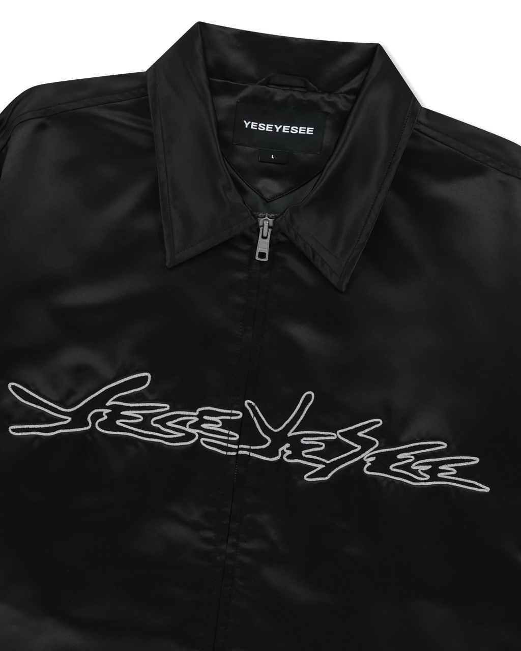 yeseyesee - Chain Stitch Logo Coach Jacket (Black) product image 5 | TRAB K-Fashion Australia