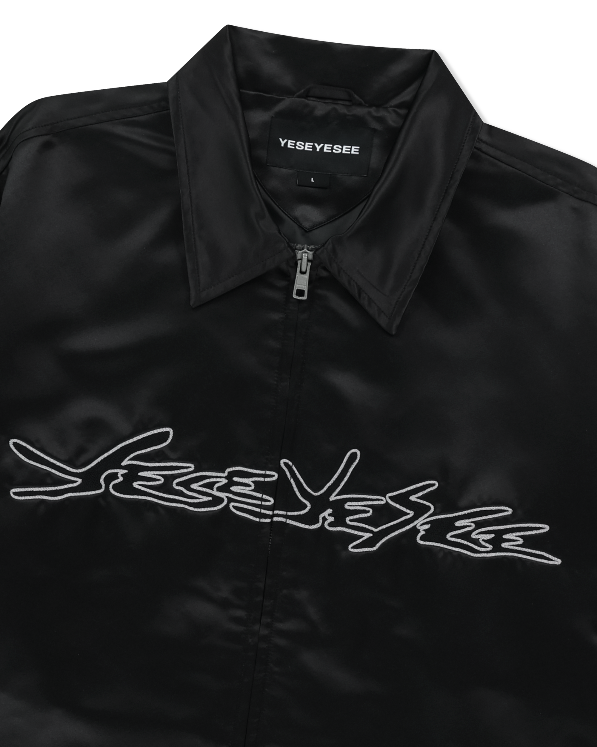 yeseyesee - Chain Stitch Logo Coach Jacket (Black) product image 5 | TRAB K-Fashion Australia