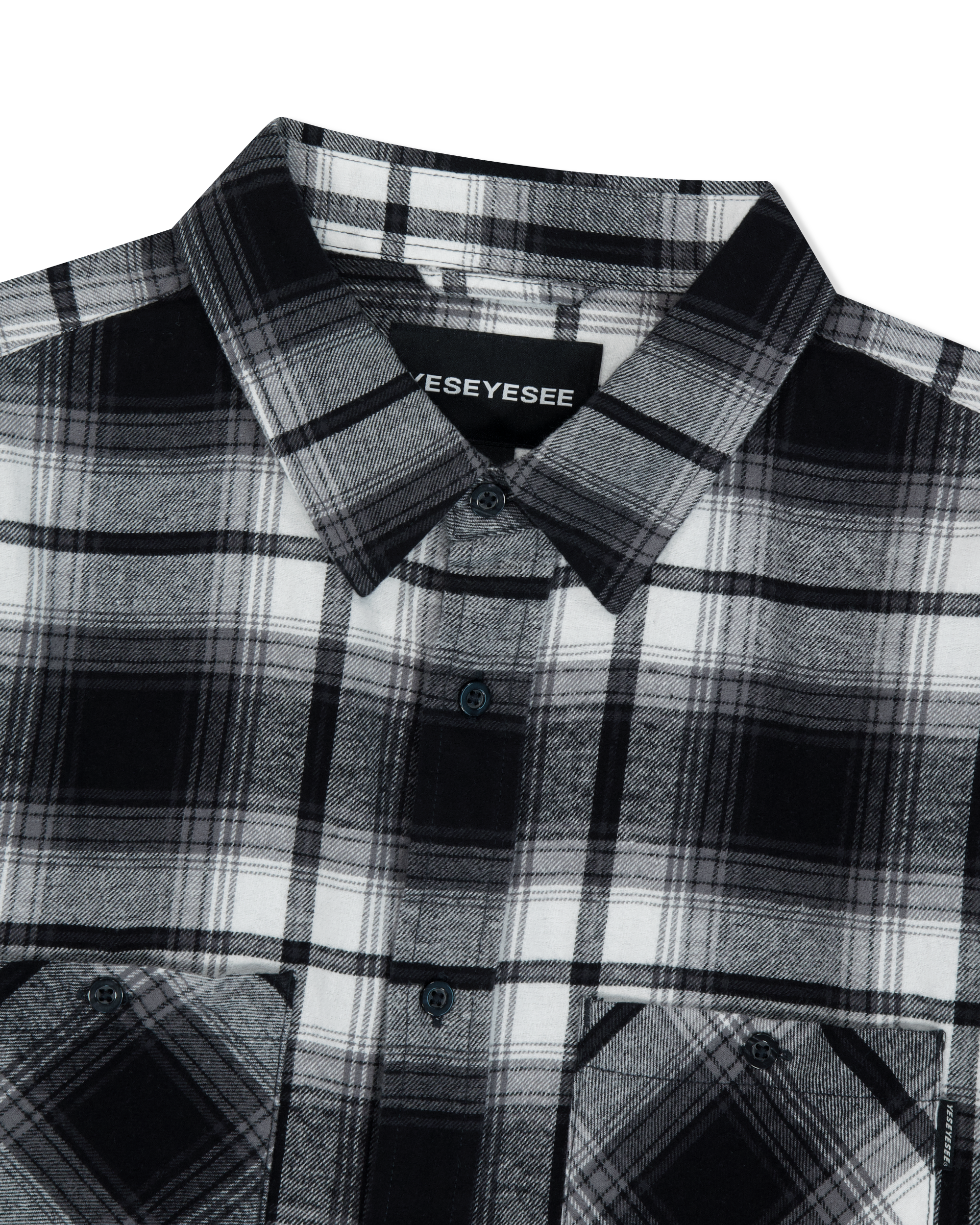 yeseyesee - Flannel Check Shirt (Black) product image 3 | TRAB K-Fashion Australia