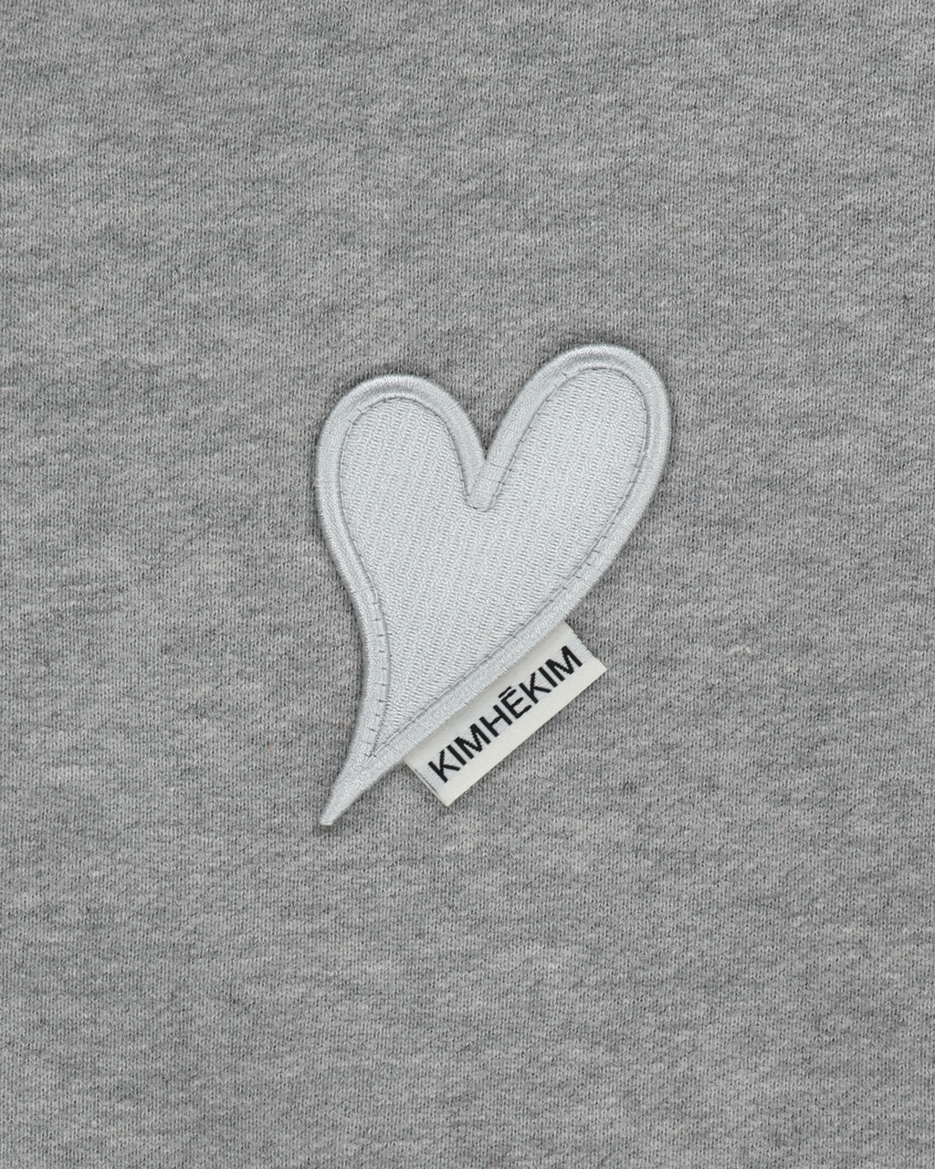Kimhe Kim - Heart Patch Zip-Up Hoodie (Melange Grey) product image 6 | TRAB K-Fashion Australia