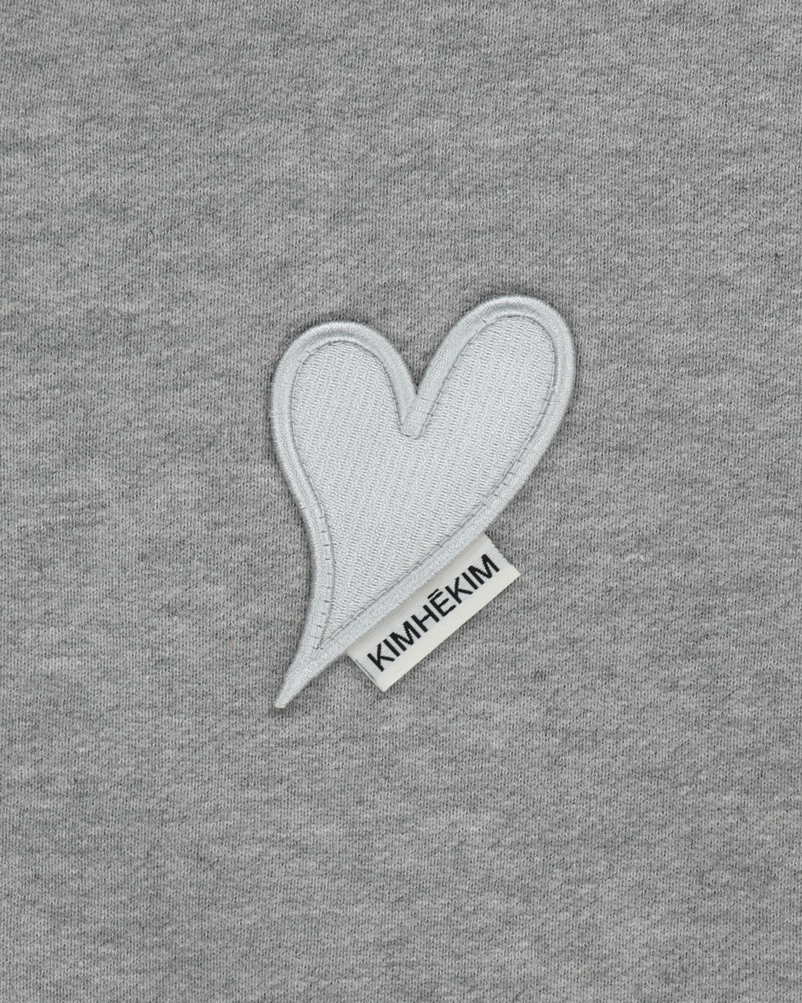 Kimhe Kim - Heart Patch Zip-Up Hoodie (Melange Grey) product image 6 | TRAB K-Fashion Australia