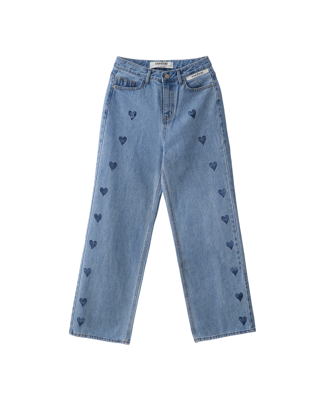Kimhe Kim - Heart Stamped Jeans (Sky Blue) product image 6 | TRAB K-Fashion Australia