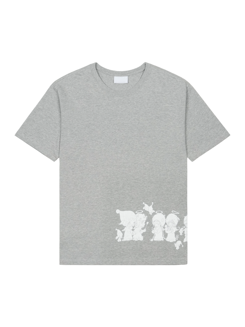 San San Gear - San San X Yuminha Angel T-Shirt (Melange Grey) product image 1 | TRAB K-Fashion Australia