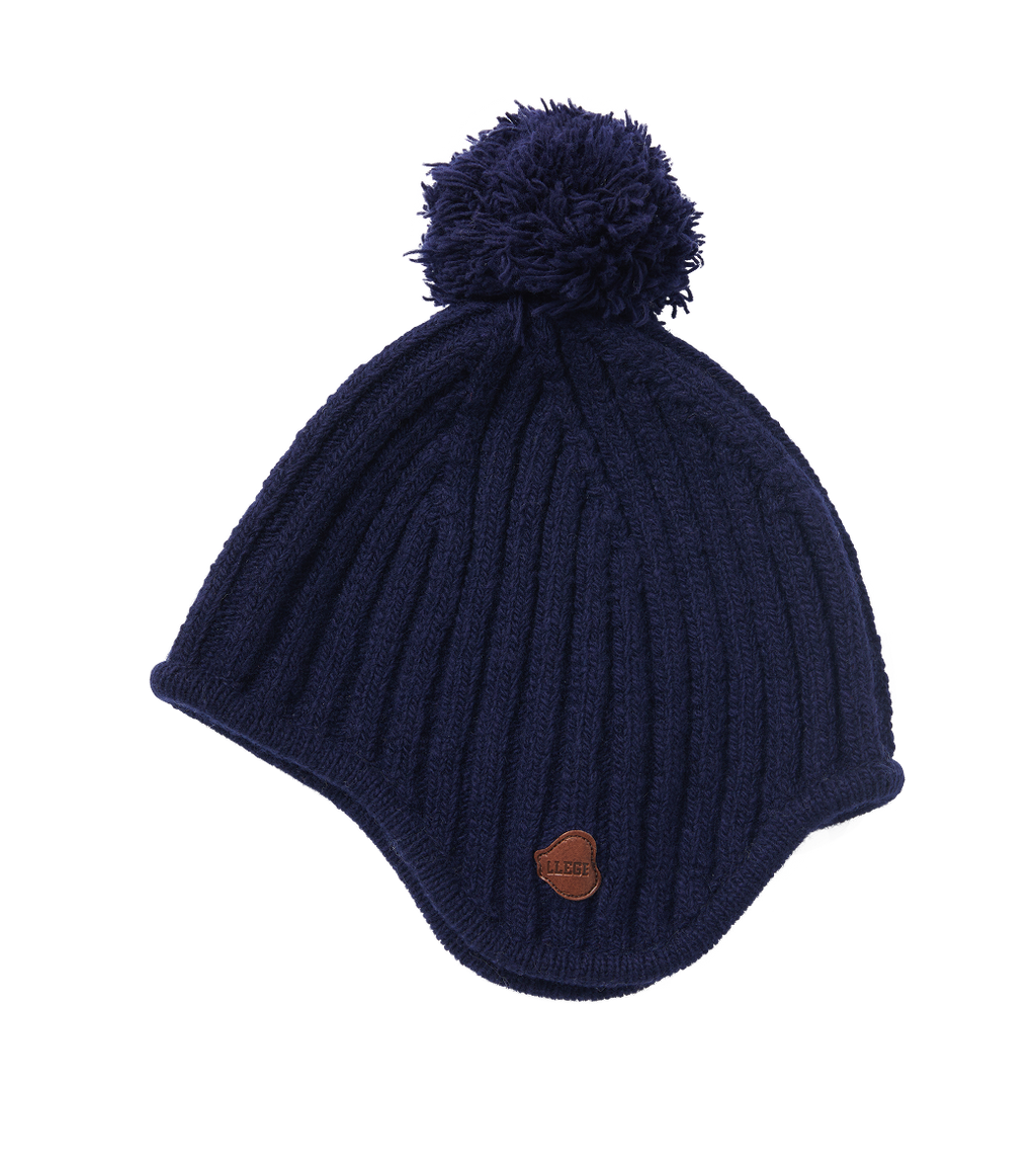 Llege - Pom Pom Earmuff Beanie (Dark Navy) product image 1 | TRAB K-Fashion Australia