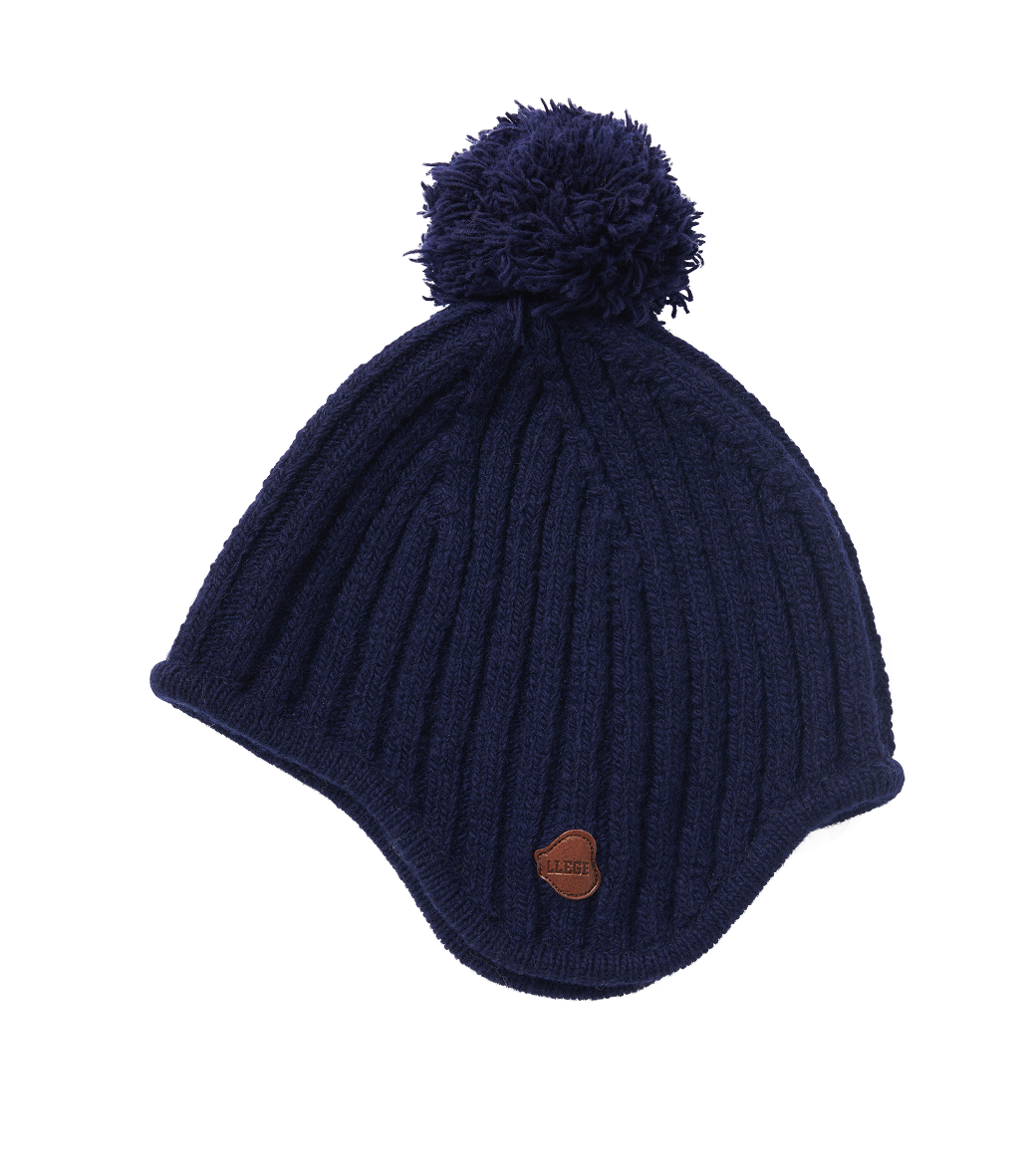 Llege - Pom Pom Earmuff Beanie (Dark Navy) product image 1 | TRAB K-Fashion Australia