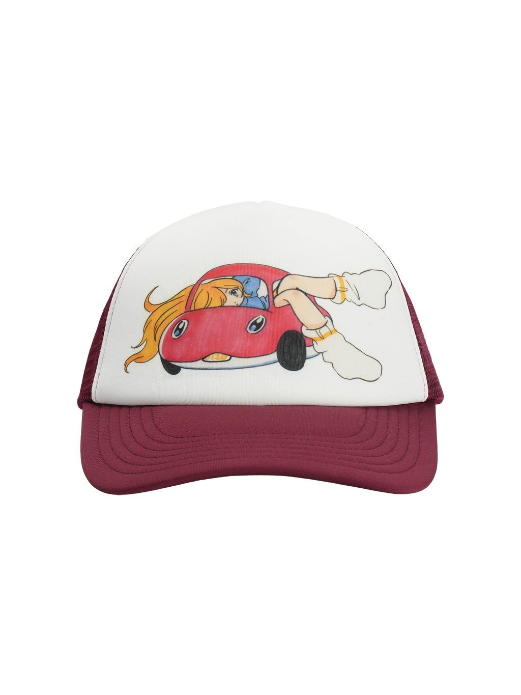 San San Gear - San San X Yuminha Mesh Cap (Wine) product image 1 | TRAB K-Fashion Australia