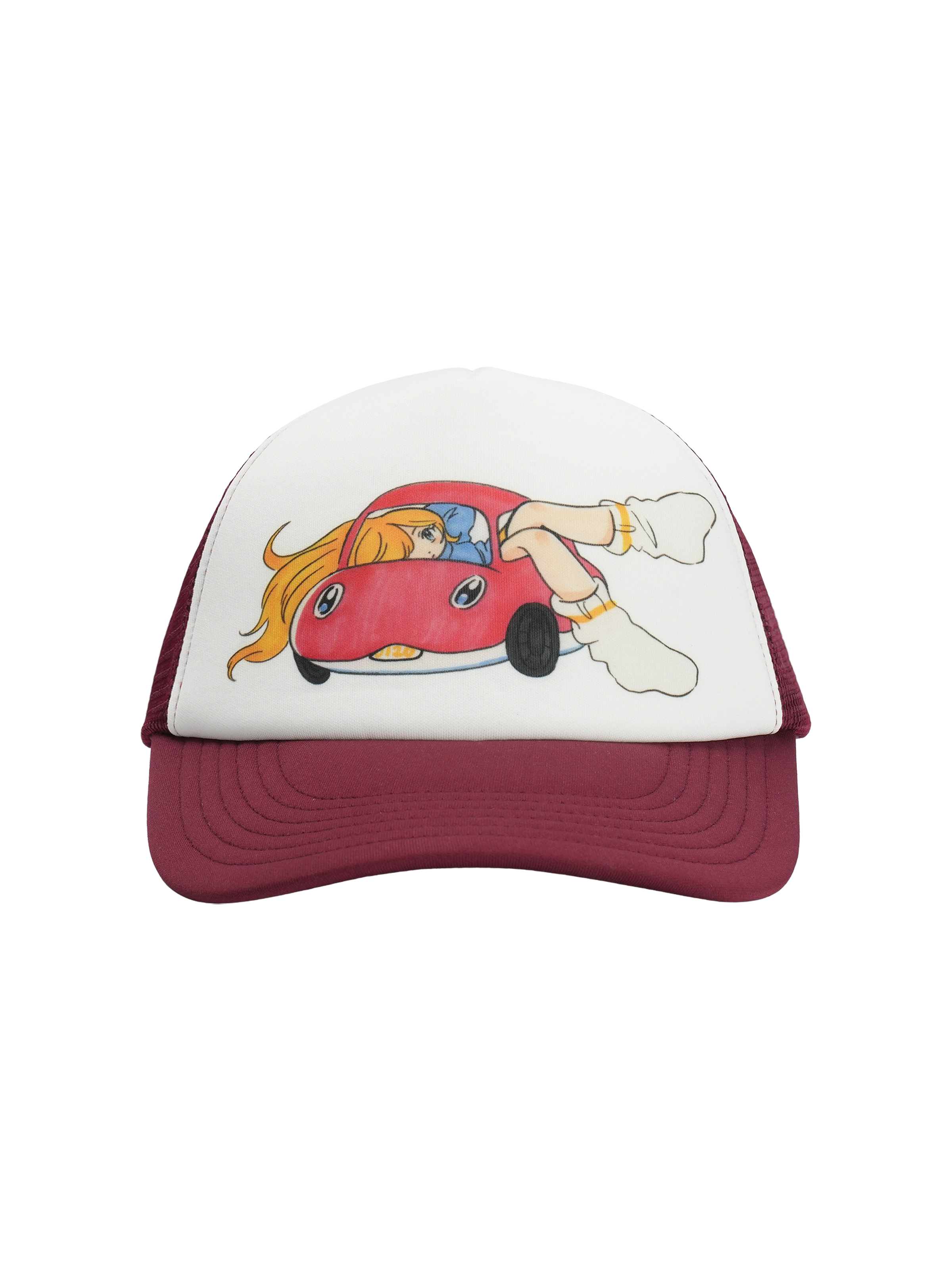 San San Gear - San San X Yuminha Mesh Cap (Wine) product image 1 | TRAB K-Fashion Australia