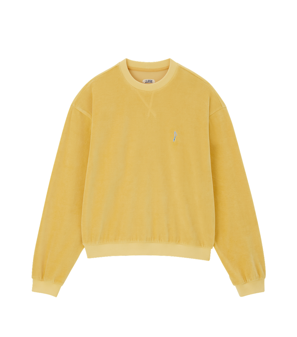 Llege - Velour Oversized Sweatshirt (Yellow) product image 1 | TRAB K-Fashion Australia