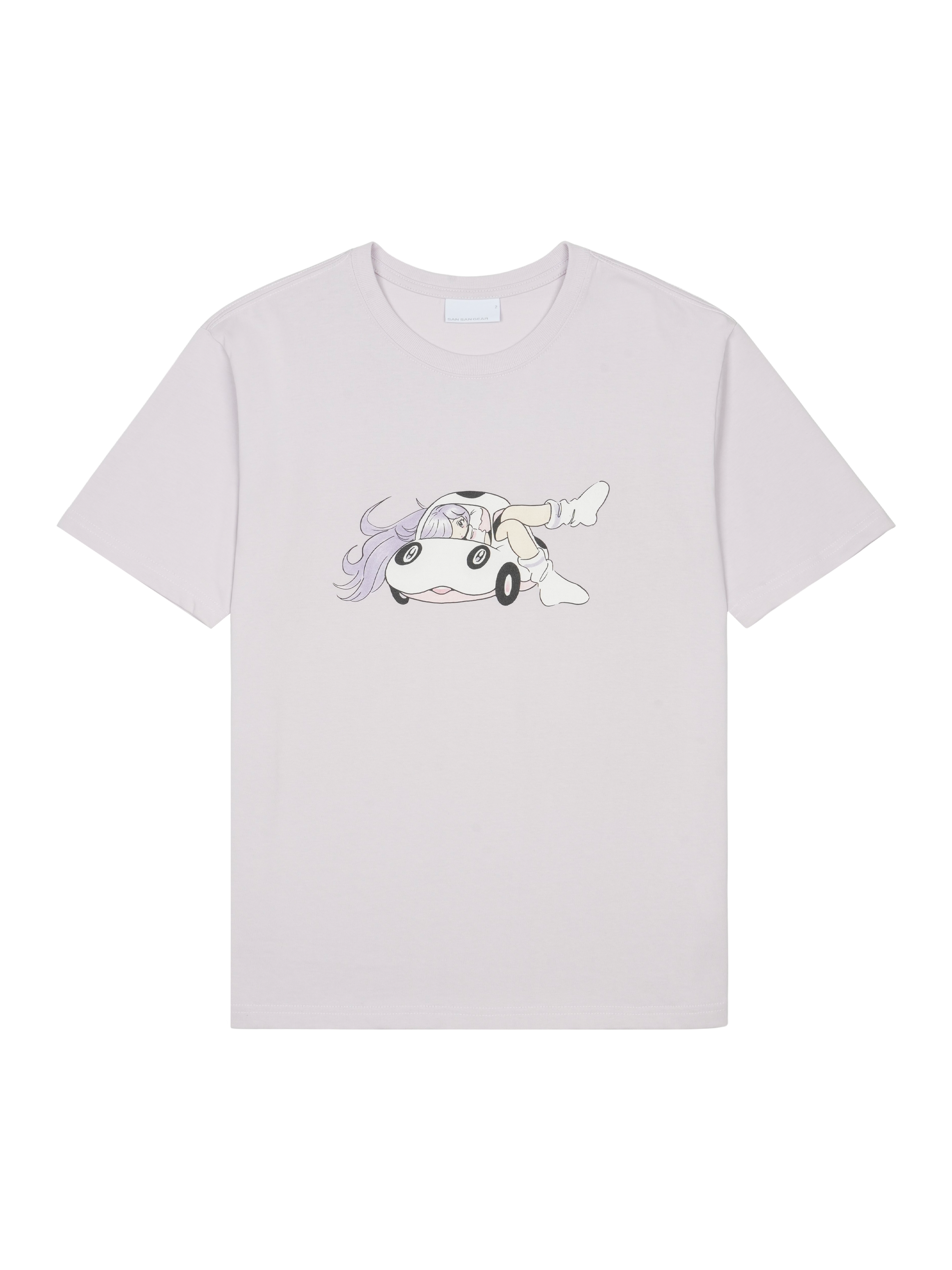 San San Gear - San San X Yuminha Kuruma T-Shirt (Light Purple) product image 1 | TRAB K-Fashion Australia