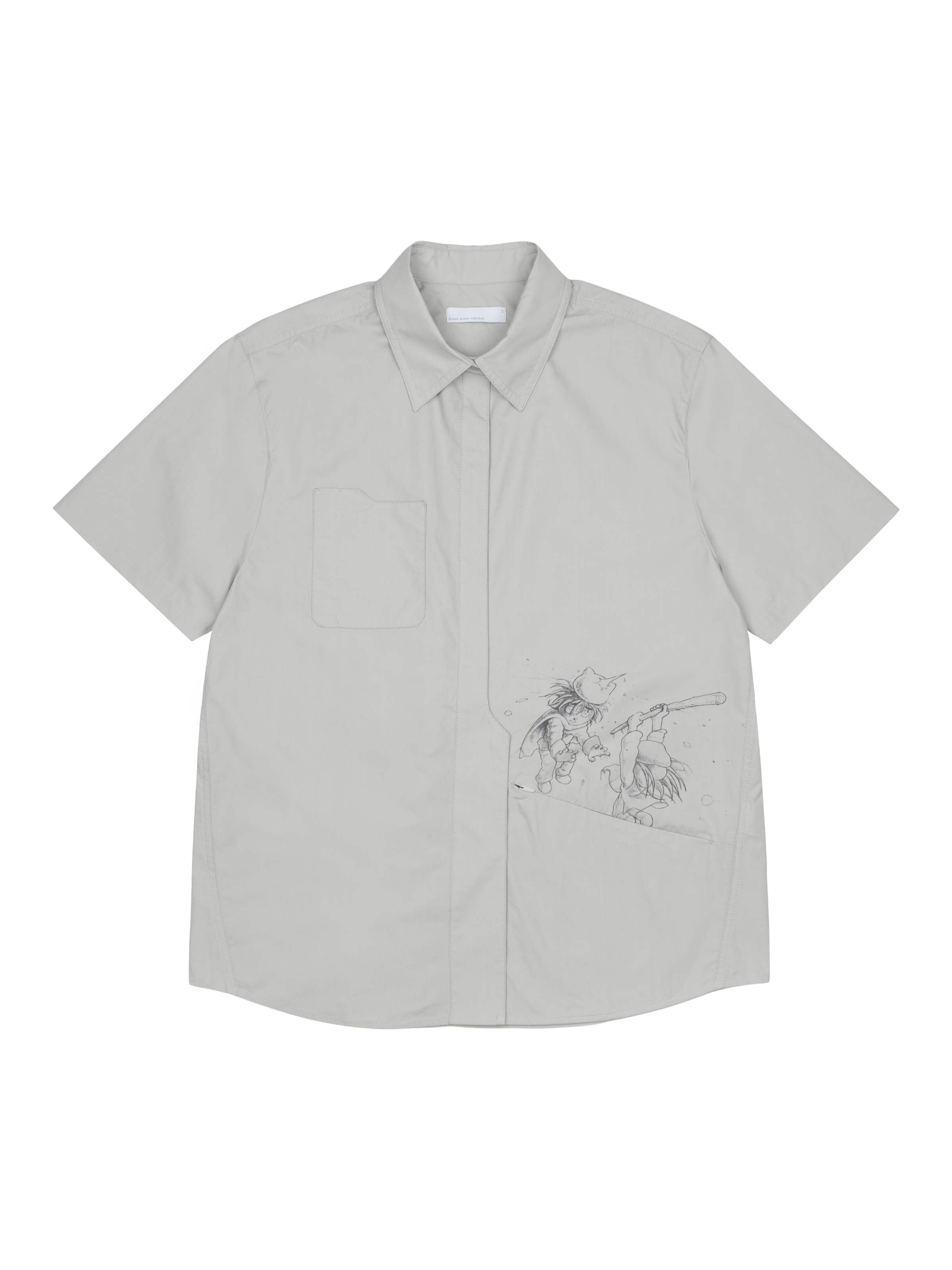 San San Gear - San San X Yuminha Shirt (Light Grey) product image 1 | TRAB K-Fashion Australia