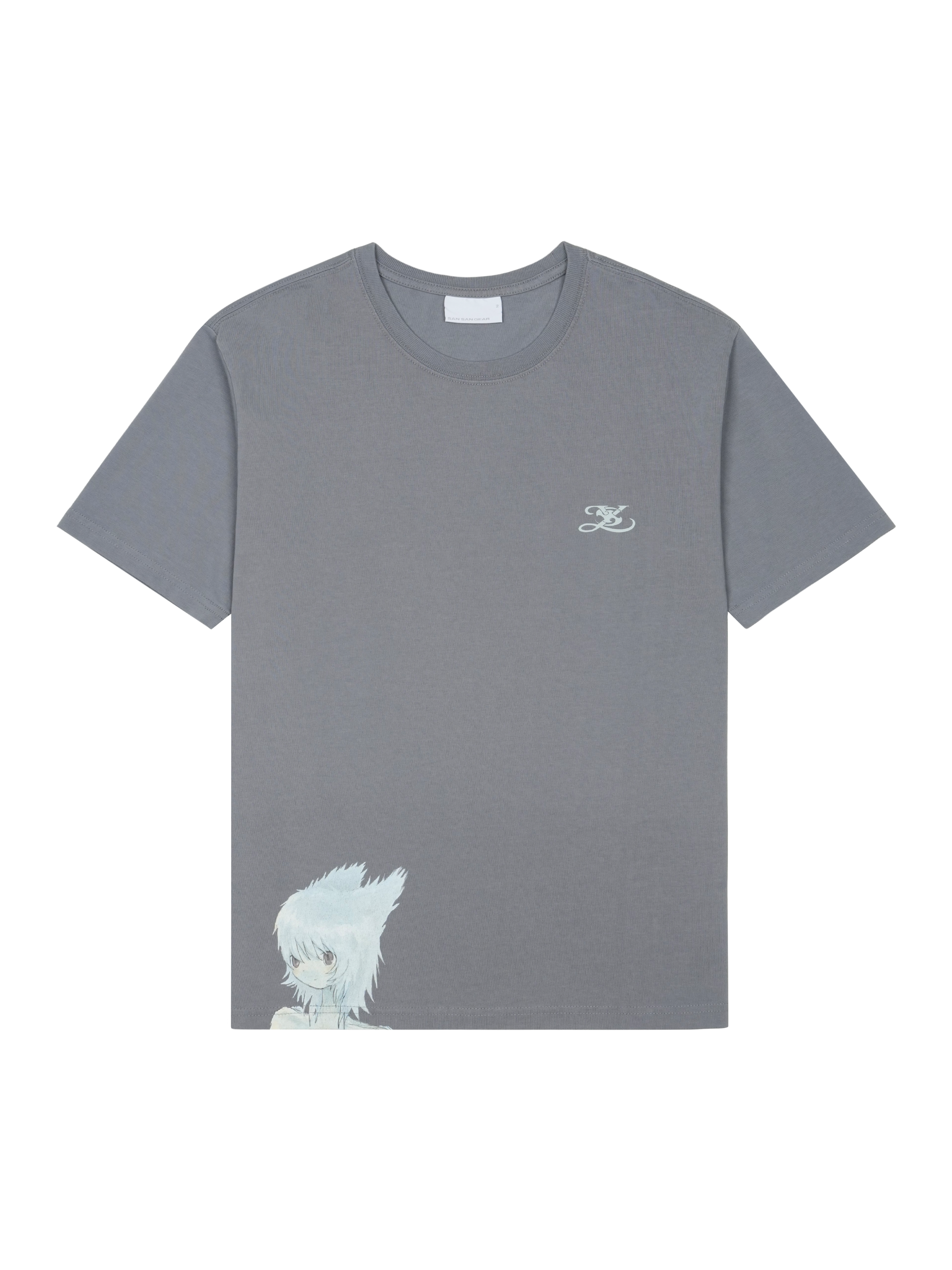San San Gear - San San X Yuminha Piano T-Shirt (Blue Charcoal) product image 1 | TRAB K-Fashion Australia