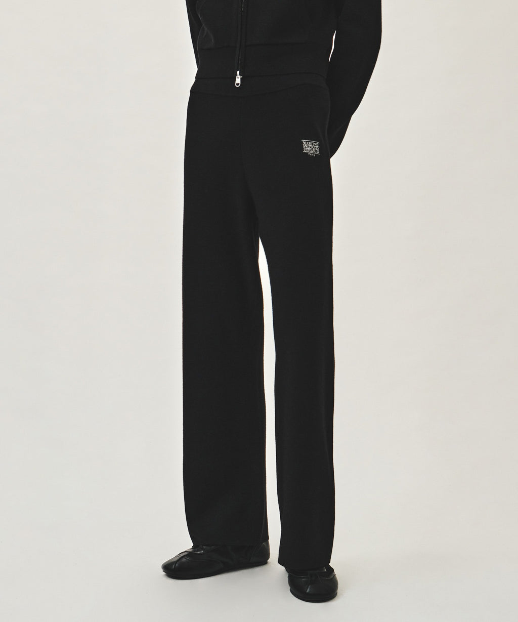 Marithe & Francois Girbaud - Classic Logo Knit Pants (Black) product image 1 | TRAB K-Fashion Australia