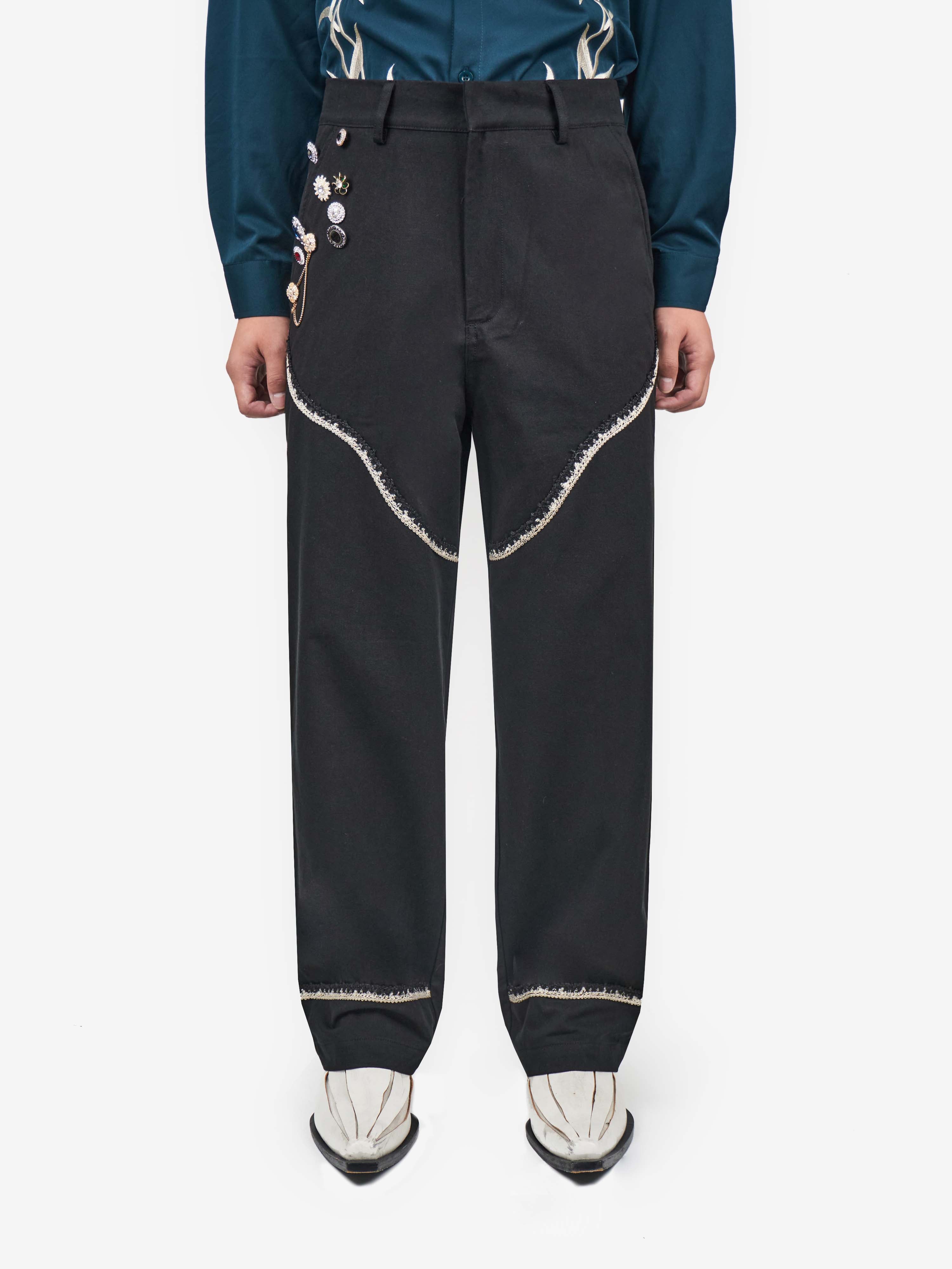 Juntae Kim - Corset-Trimmed Chino Pants (OC1) product image 1 | TRAB K-Fashion Australia