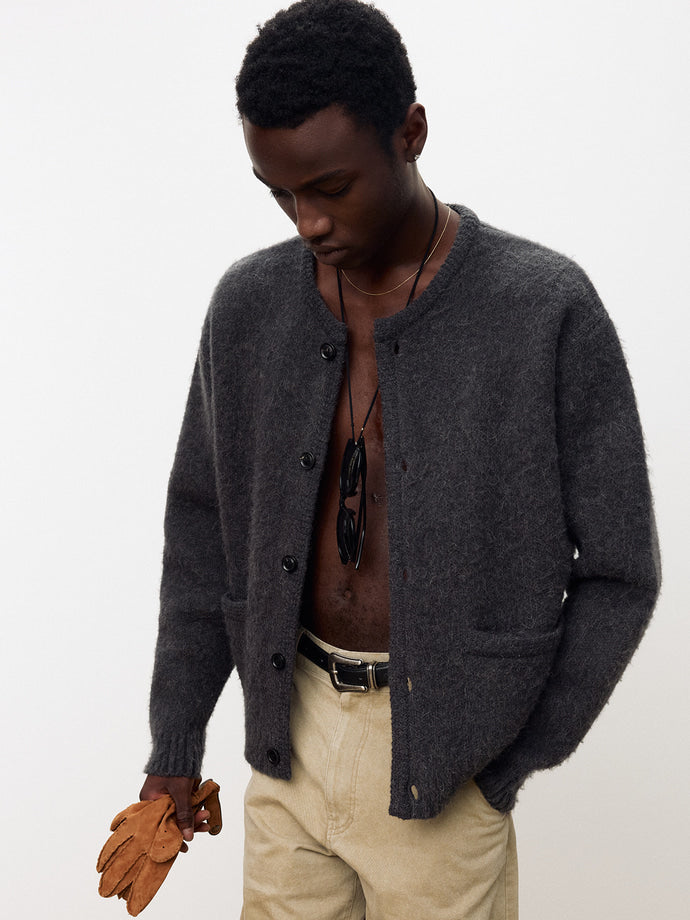 Tonywack - Alpaca Jacquard Knitted Blouson (Grey) product image 6 | TRAB K-Fashion Australia