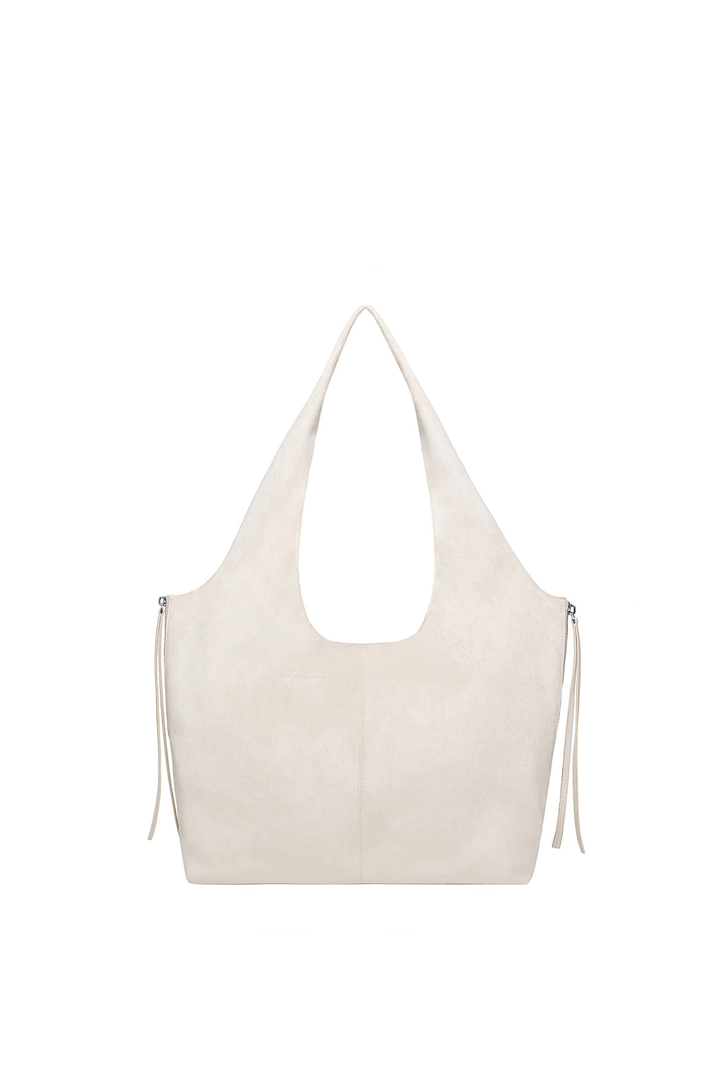 Matin Kim - Side Zip Suede Shoulder Bag (Ivory) product image 6 | TRAB K-Fashion Australia