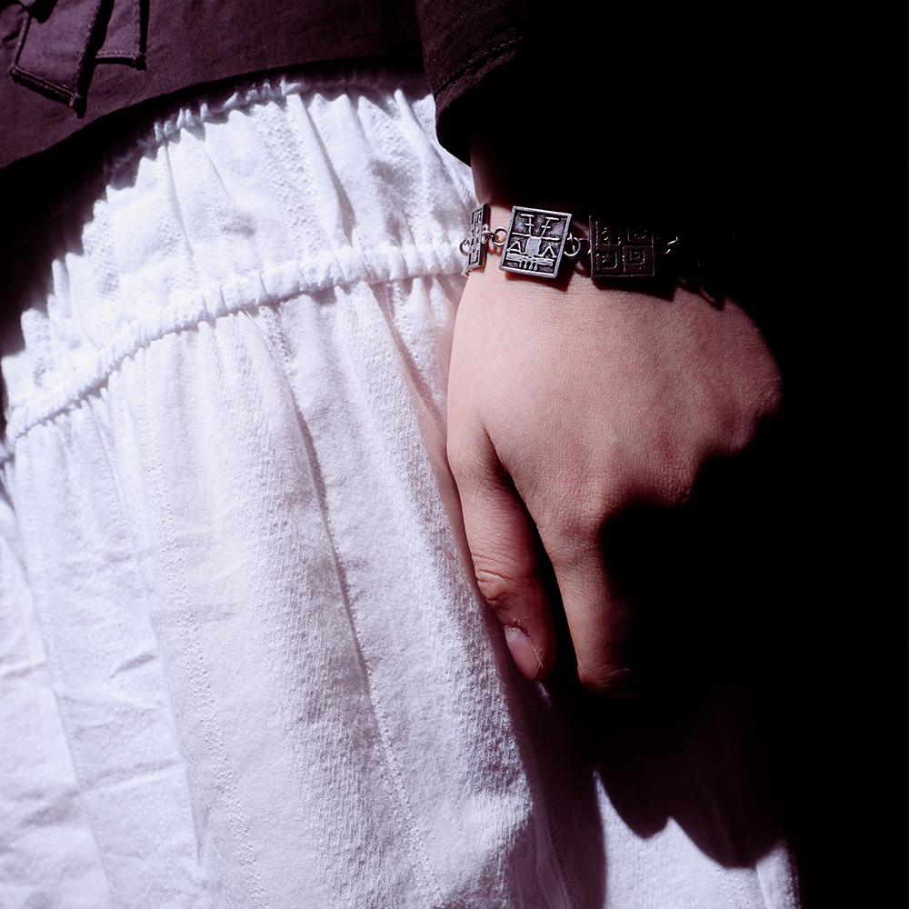 Towtow Archive - Stamped Tile Chain Bracelet Silver Burnish (OC) product image 9 | TRAB K-Fashion Australia