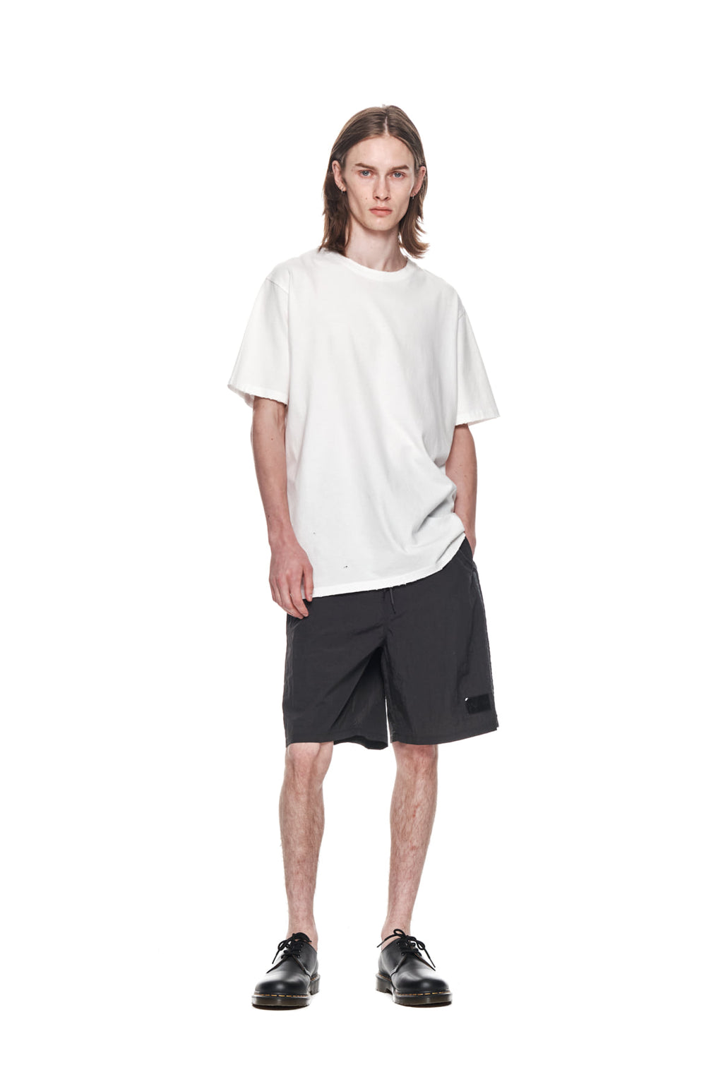 Matin Kim - Side Point Nylon Half Shorts (Black) product image 8 | TRAB K-Fashion Australia