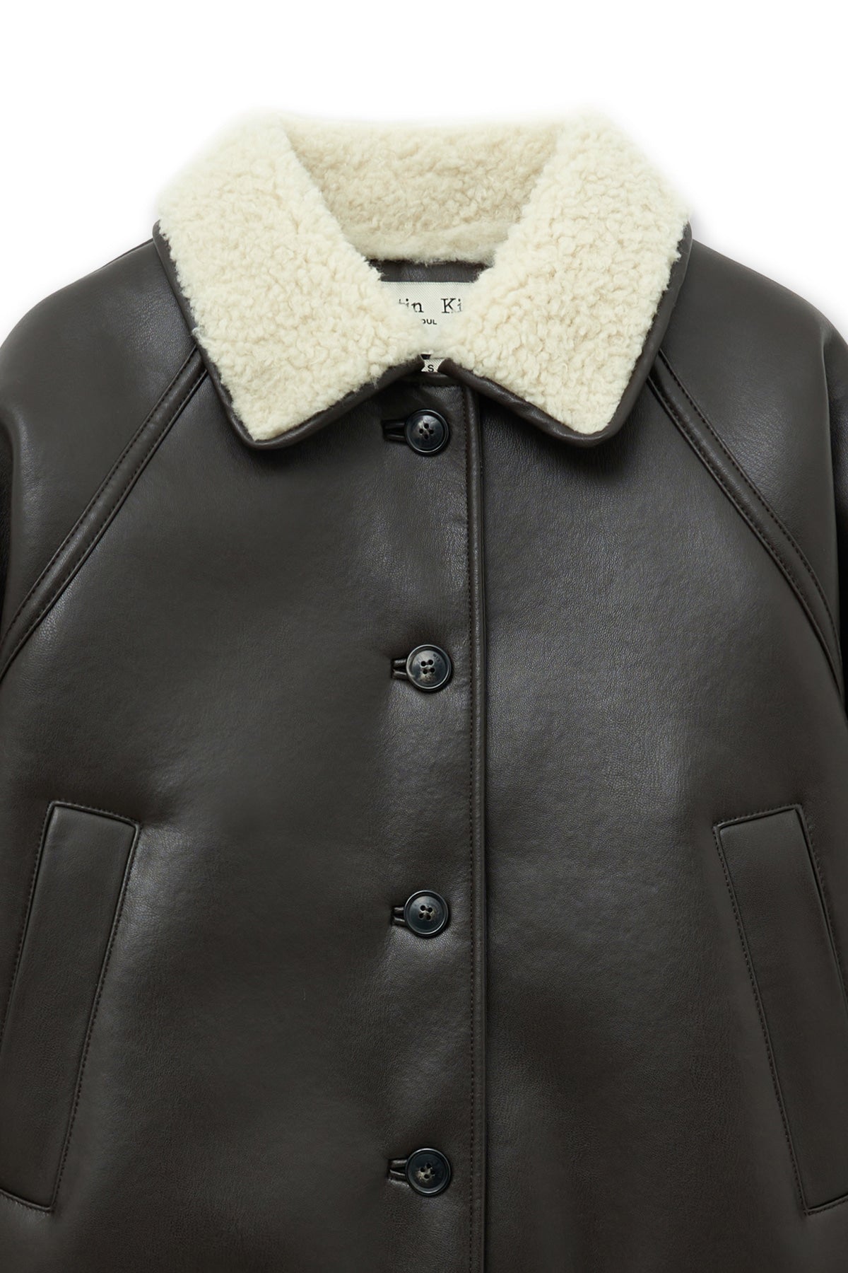 Matin Kim - Fur Collar Mustang Jumper (Dark Brown) product image 4 | TRAB K-Fashion Australia
